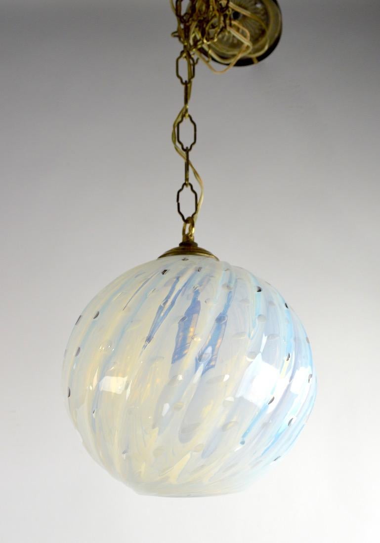 Mid-Century Modern Murano Controlled Bubble Hanging Globe Shade Chandelier Fixture