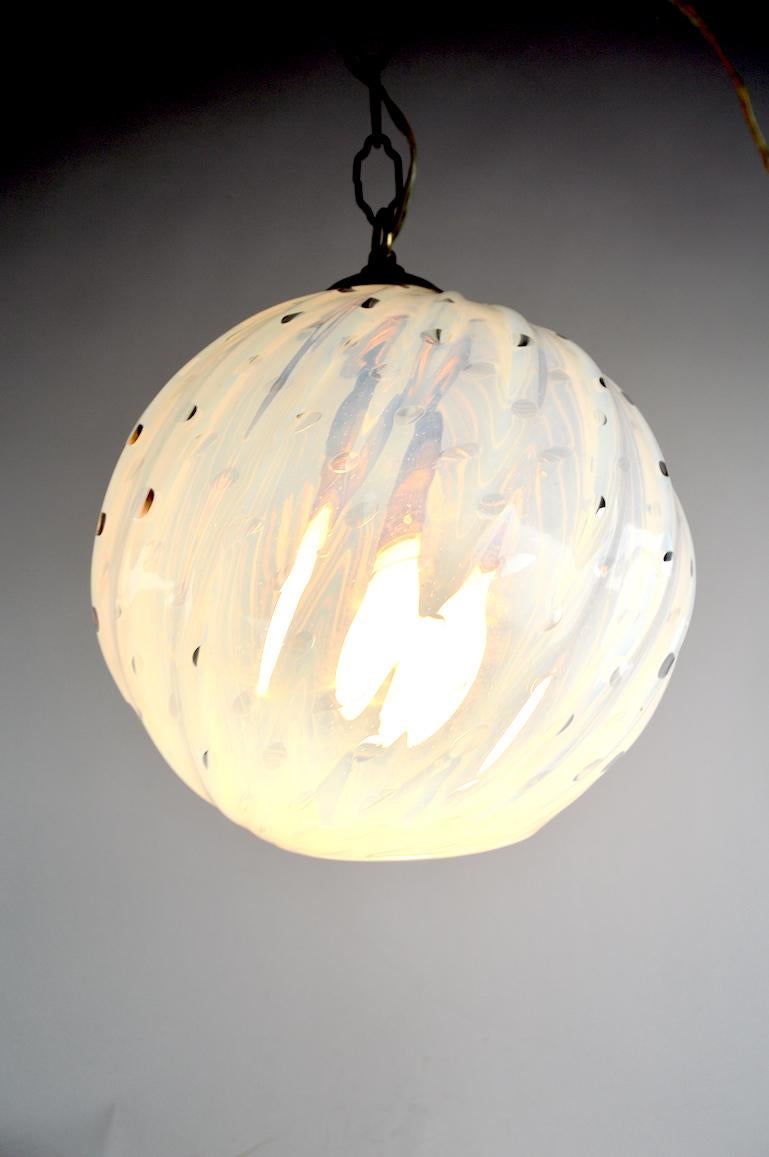 American Murano Controlled Bubble Hanging Globe Shade Chandelier Fixture