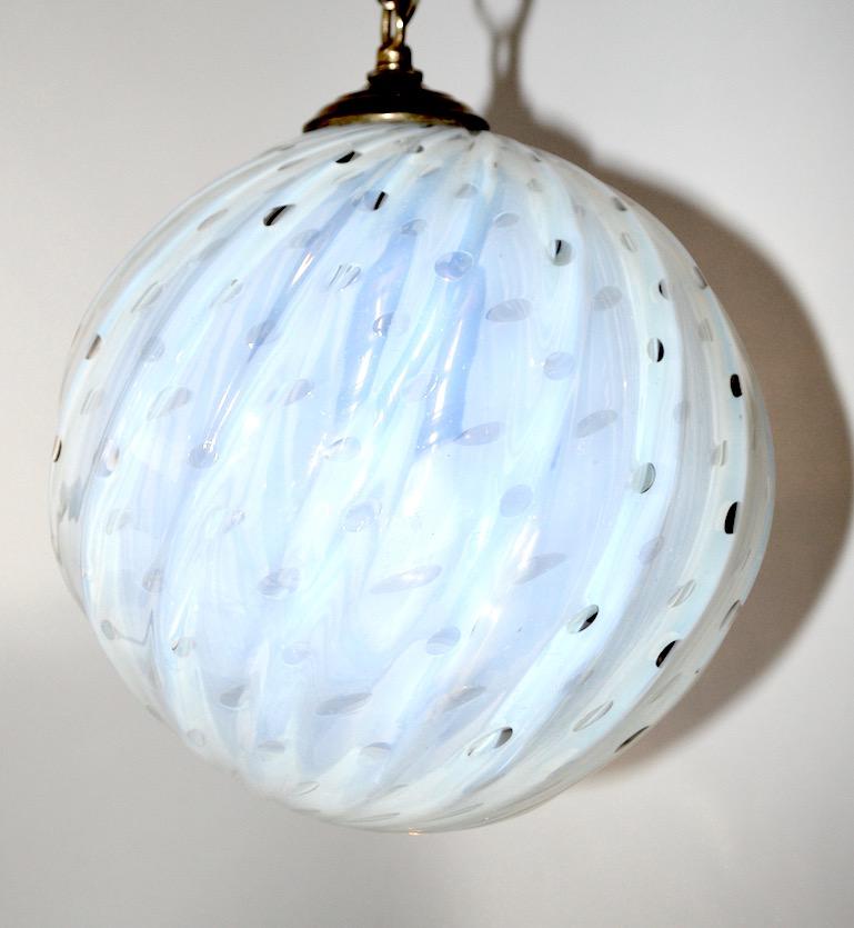 Art Glass Murano Controlled Bubble Hanging Globe Shade Chandelier Fixture