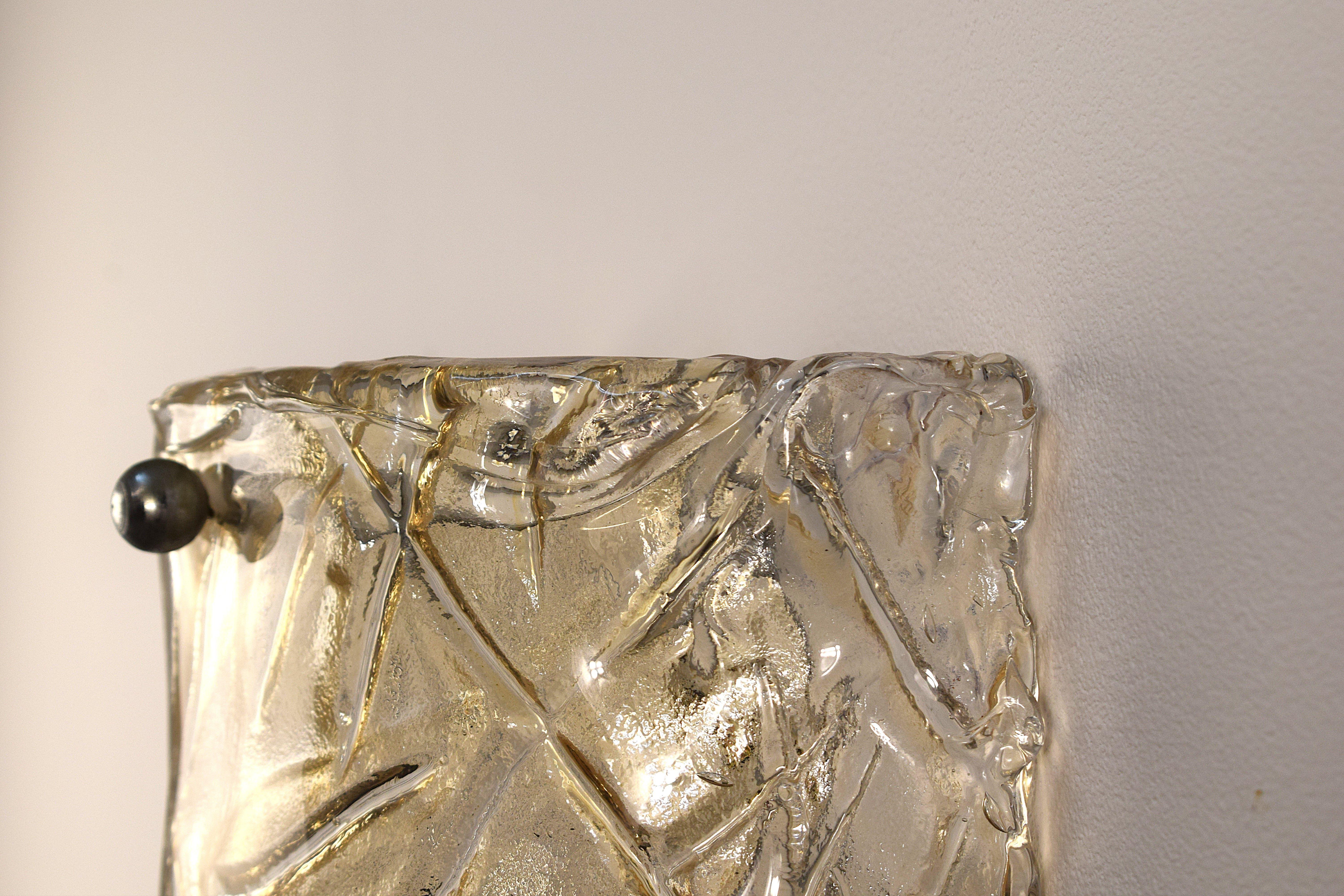 Murano - Coppia Lampade da muro, 1970 in vendita 4