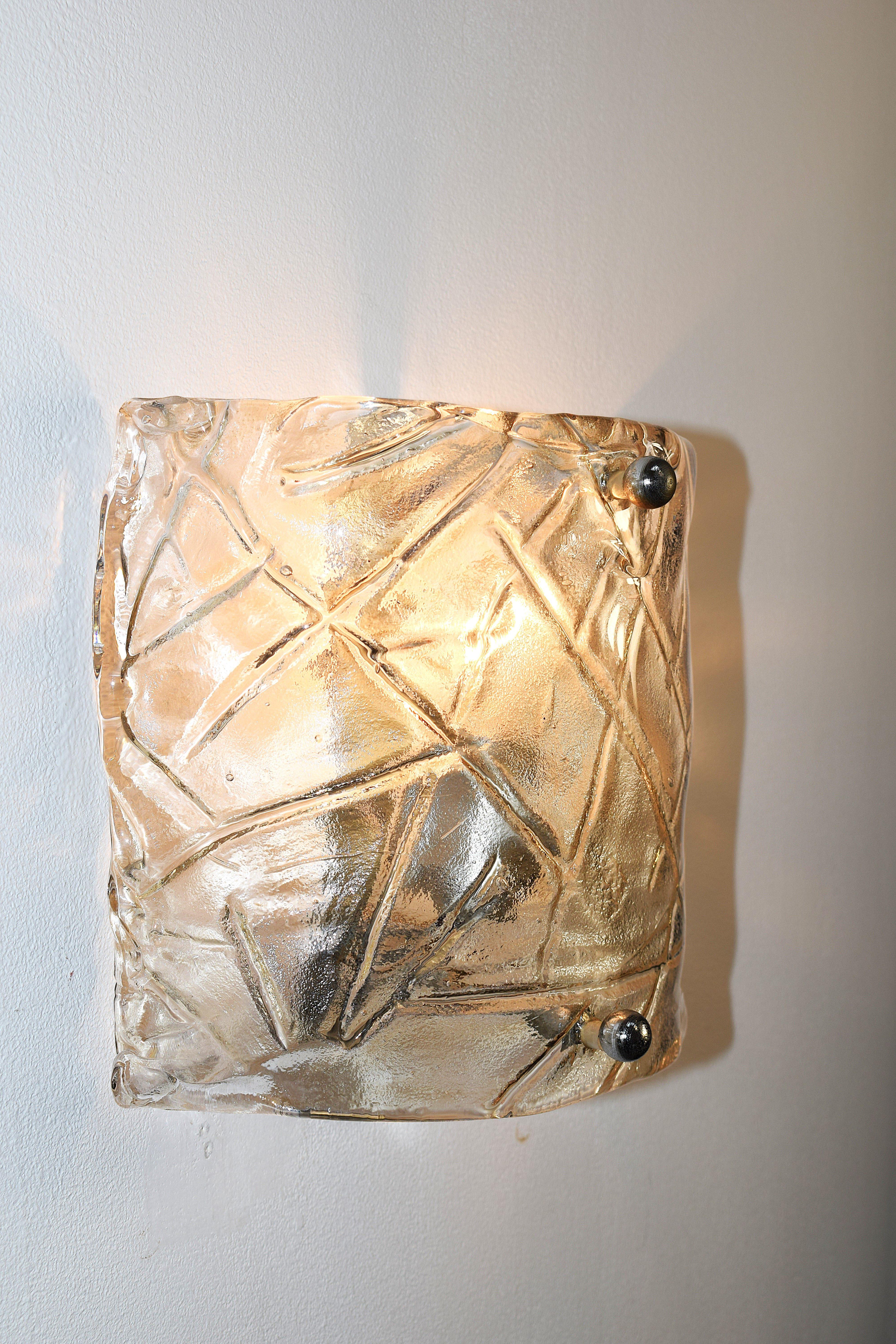 Murano - Coppia Lampade da muro, 1970 in vendita 7