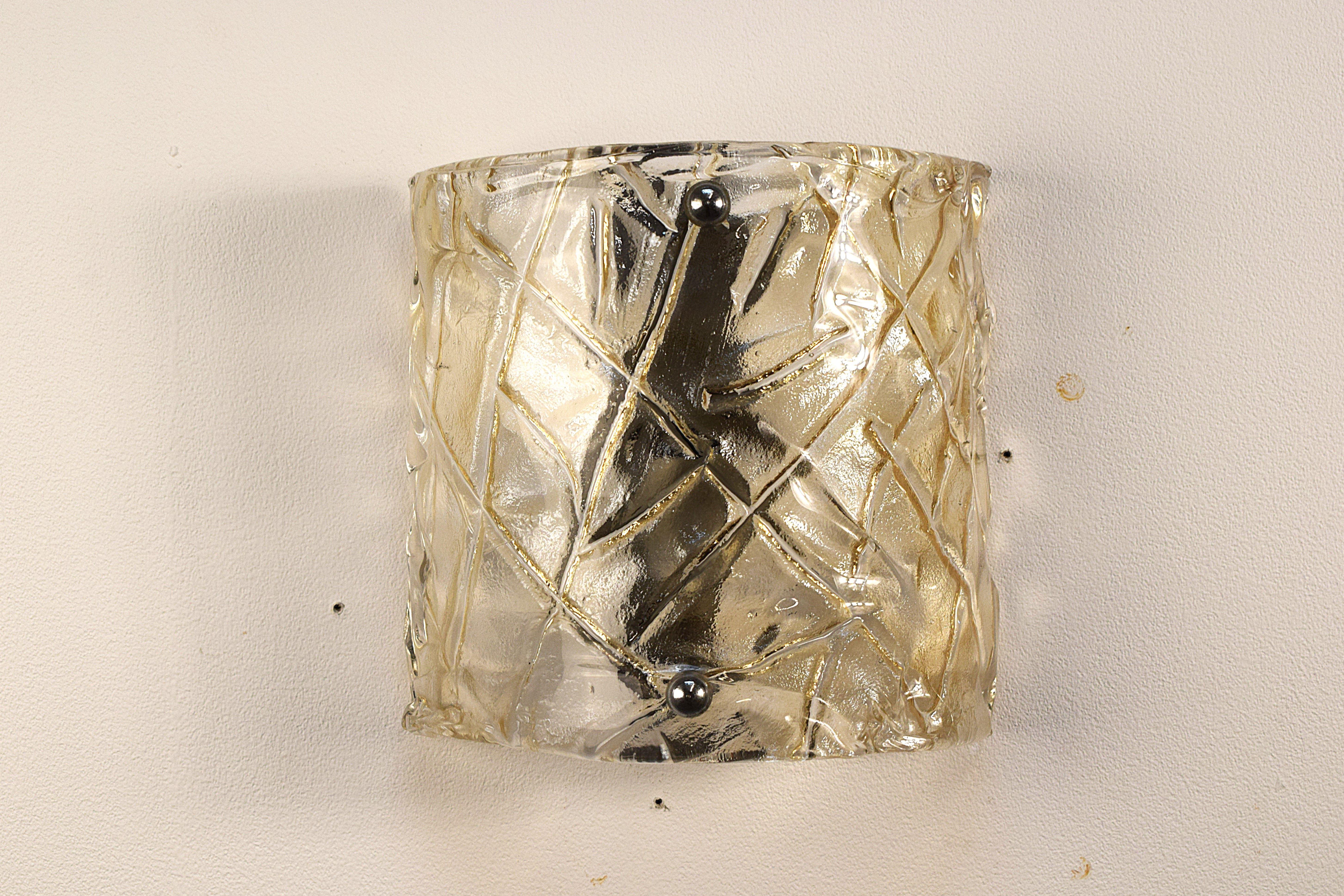 Late 20th Century Murano - Coppia Lampade da muro, 1970 in vendita