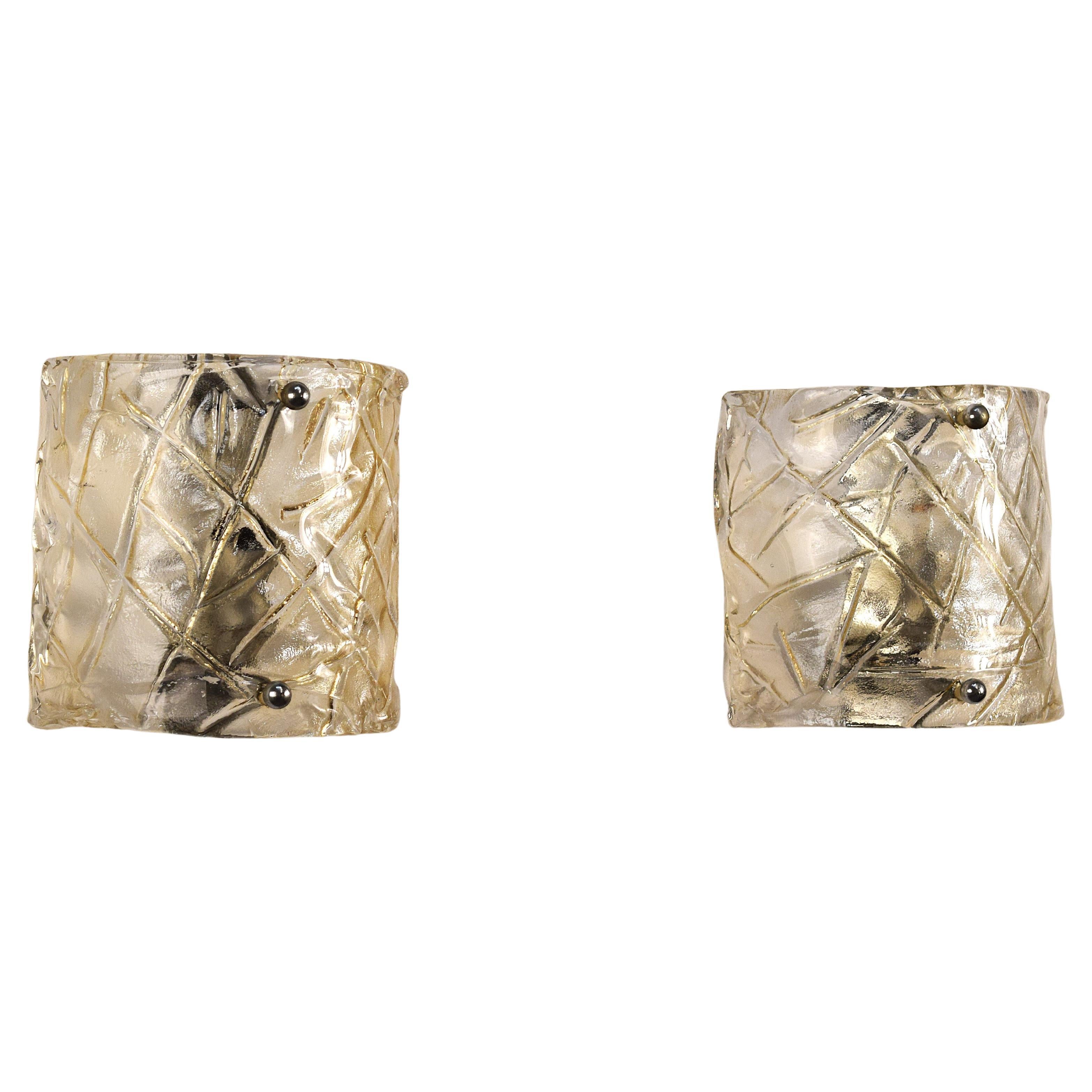 Murano - Coppia Lampade da muro, 1970