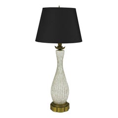 Murano Cordonato D'Oro Fluted Glass Table Lamp