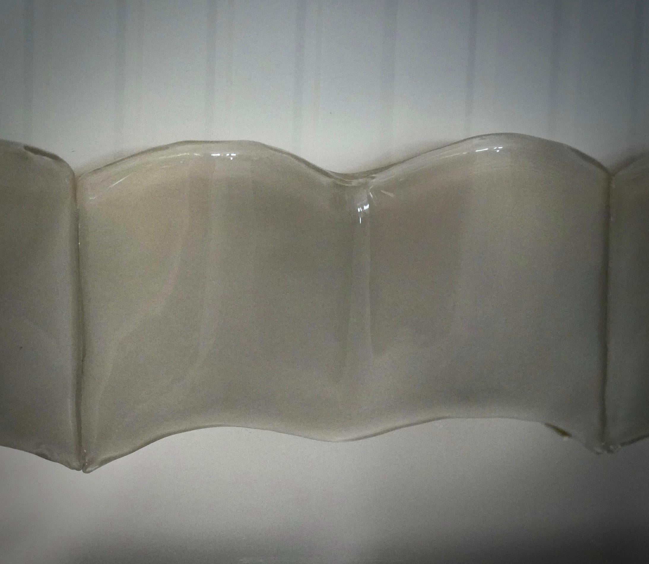 Specchio da tavolo e da parete in vetro artistico di Murano e ottone, 2020 in vendita 1