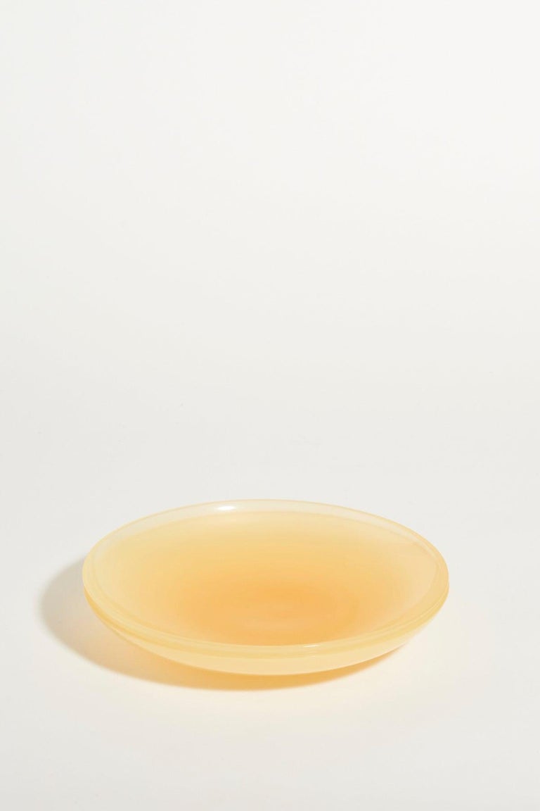 Murano Creamy Yellow Glass Plates For Sale at 1stDibs yellow glass
