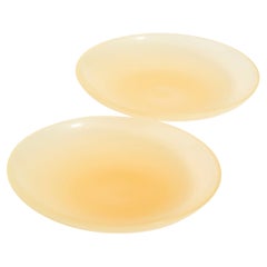 Murano Creamy Yellow Glass Plates
