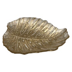 Murano Cristal Oak Leaf Vide-Poche, Italian Work, Circa 1970