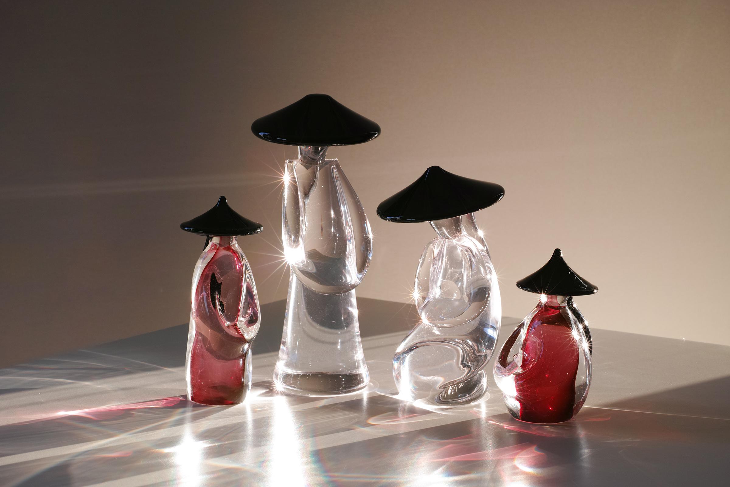 Esculturas Figurales Asiáticas de Cristal de Murano de Renato Anatra en venta 4