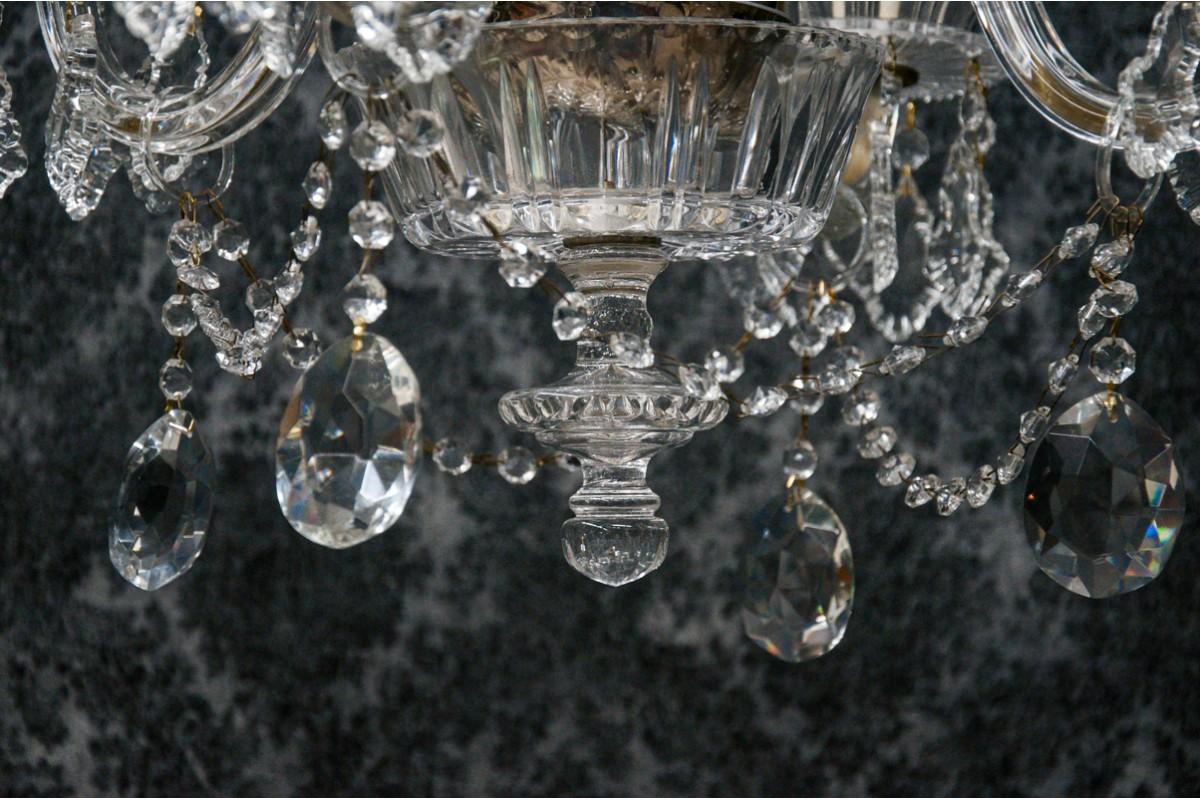 Murano Crystal Chandelier, Italy, Mid-20th Century For Sale 4