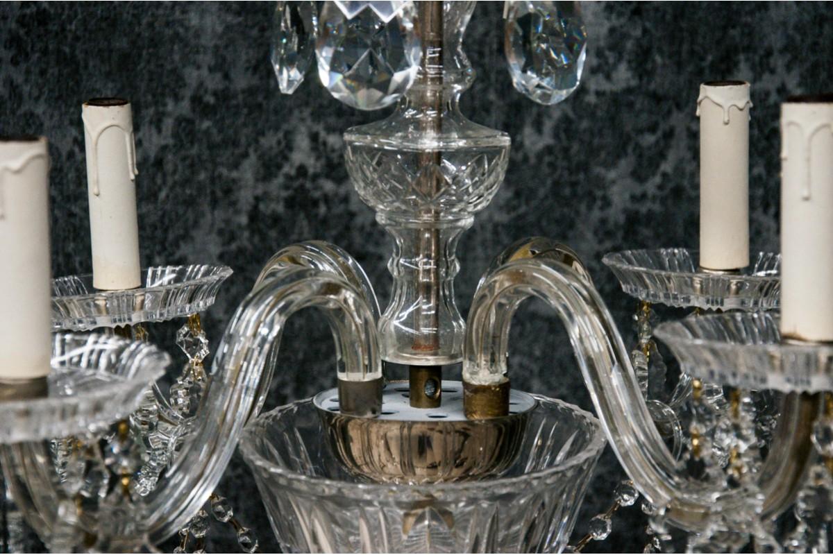 Chippendale Murano Crystal Chandelier, Italy, Mid-20th Century For Sale