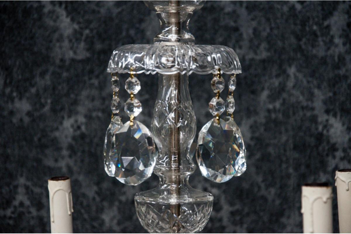 Italian Murano Crystal Chandelier, Italy, Mid-20th Century For Sale