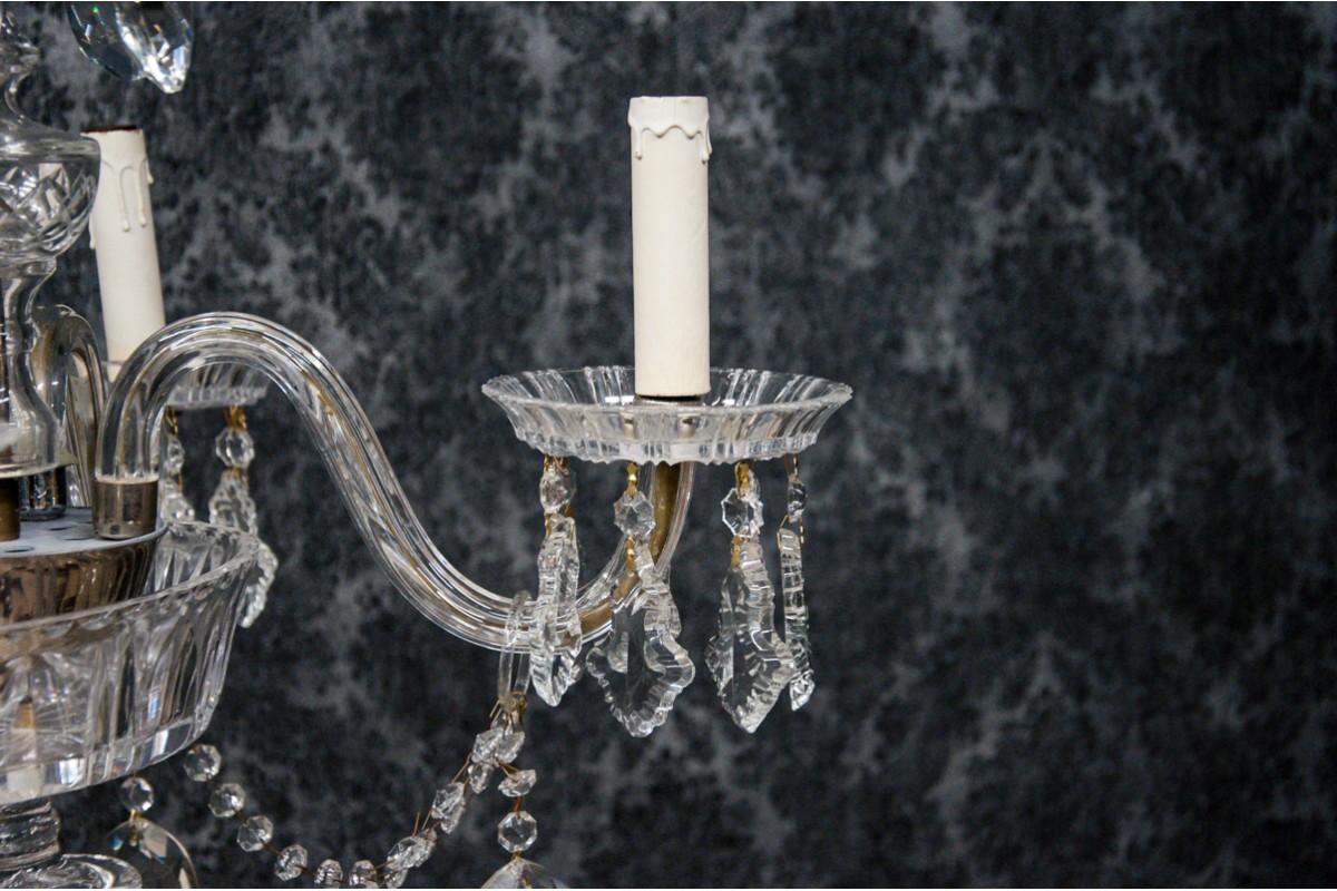 Murano Crystal Chandelier, Italy, Mid-20th Century In Good Condition For Sale In Chorzów, PL