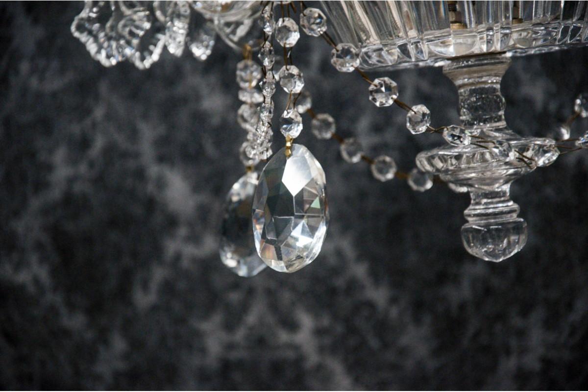 Murano Crystal Chandelier, Italy, Mid-20th Century For Sale 3