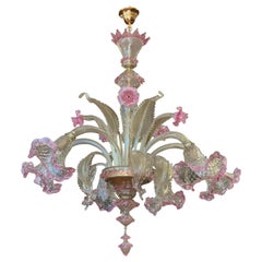 Murano Crystal Chandelier Made in Italy, Hand Blown and Handcrafted