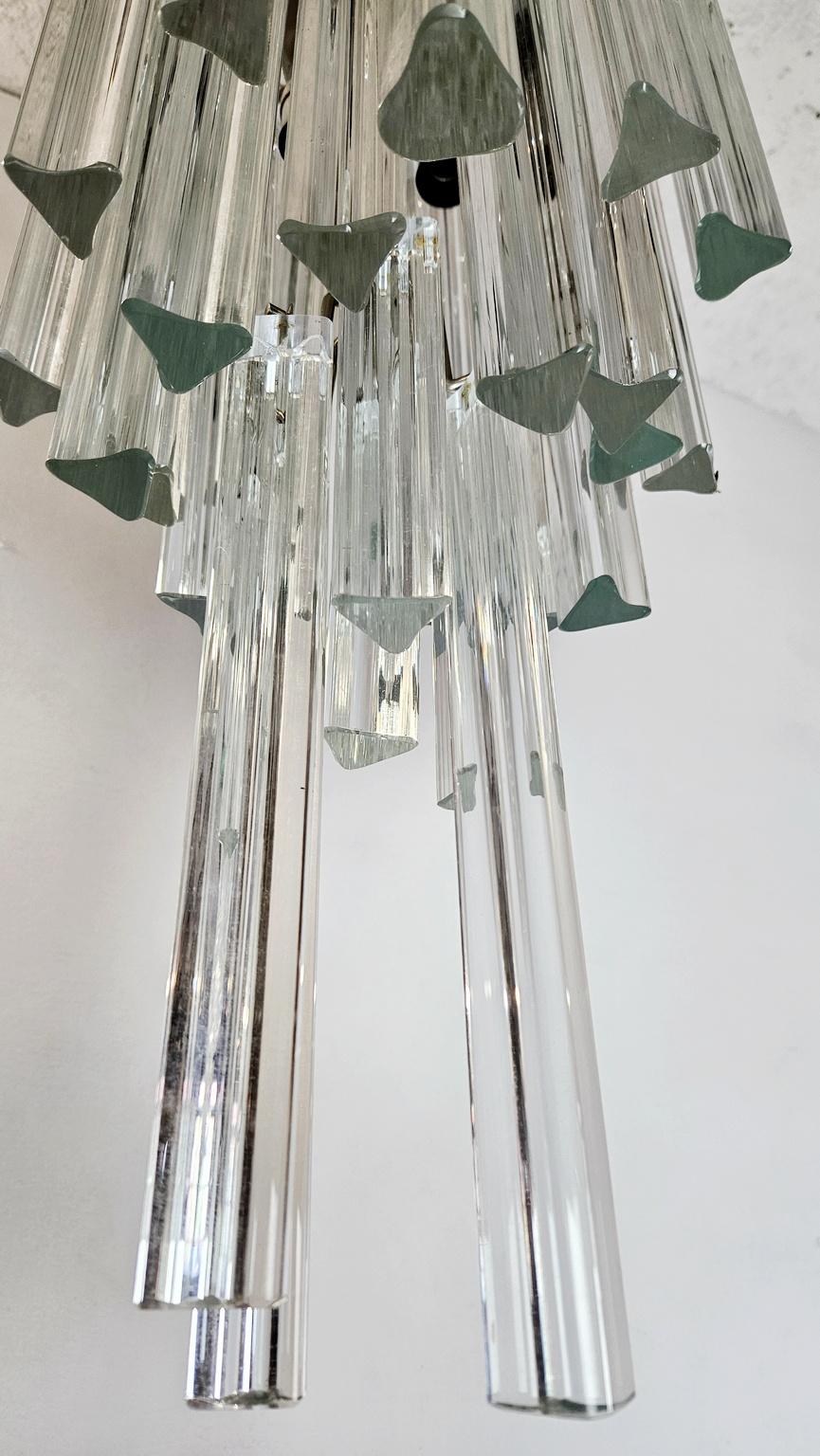 Kronleuchter aus Murano-Kristall Triehdri von Venini, Italien im Angebot 1