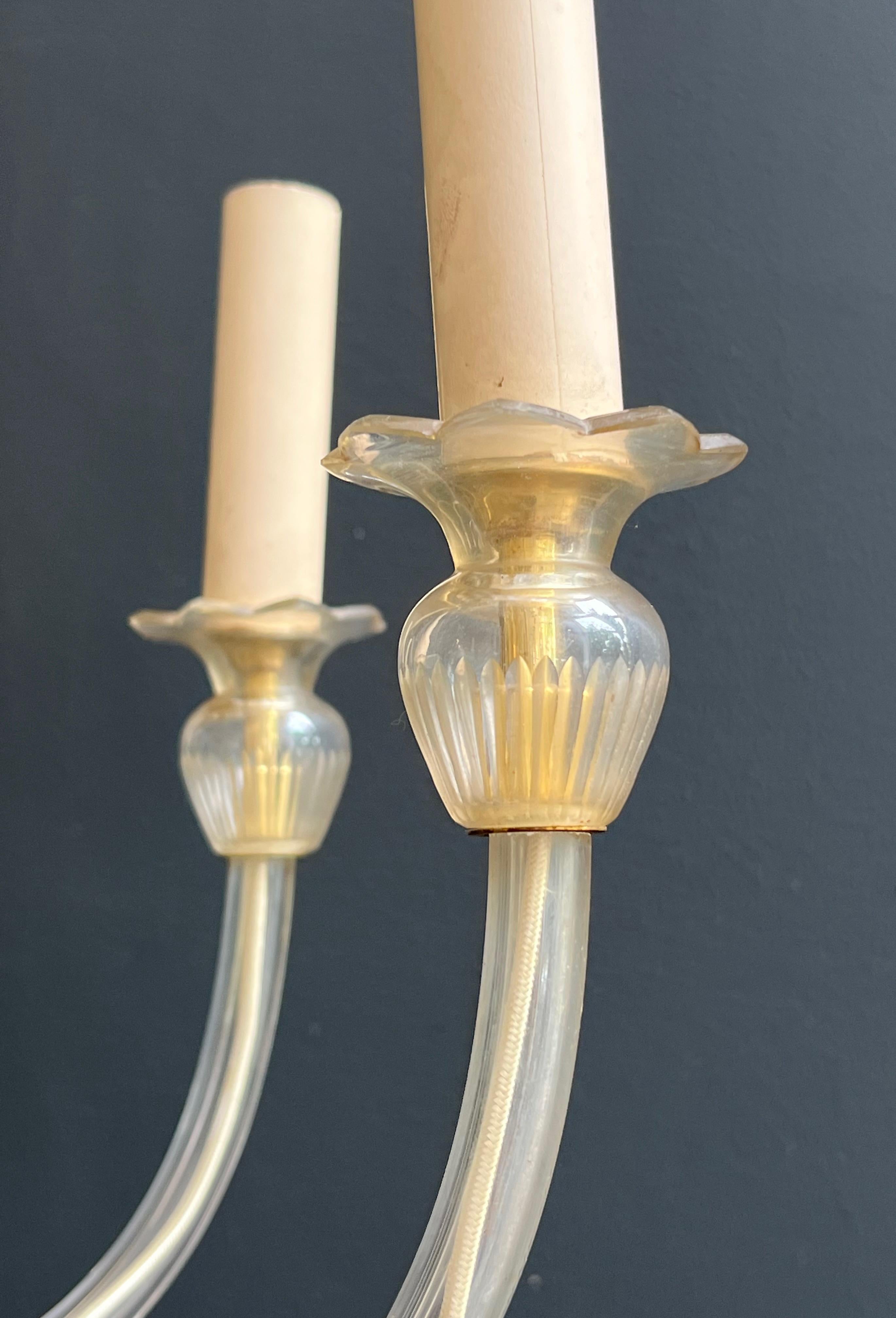 Araña de cristal de Murano con 10 brazos. Obra italiana. Alrededor de 1970 en venta 3