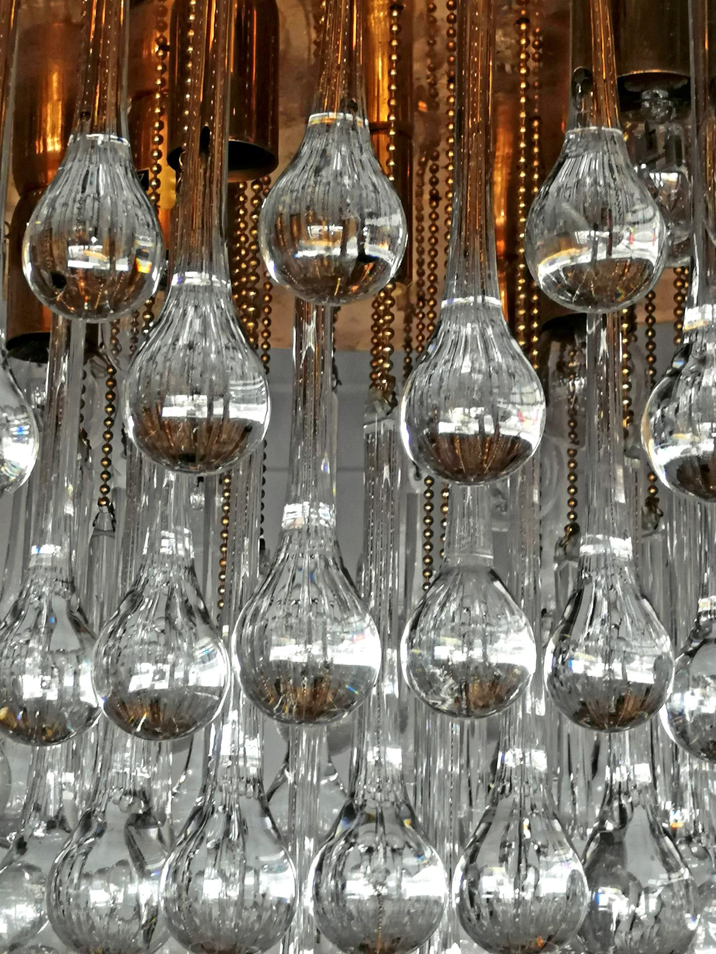 crystal droplet ceiling light