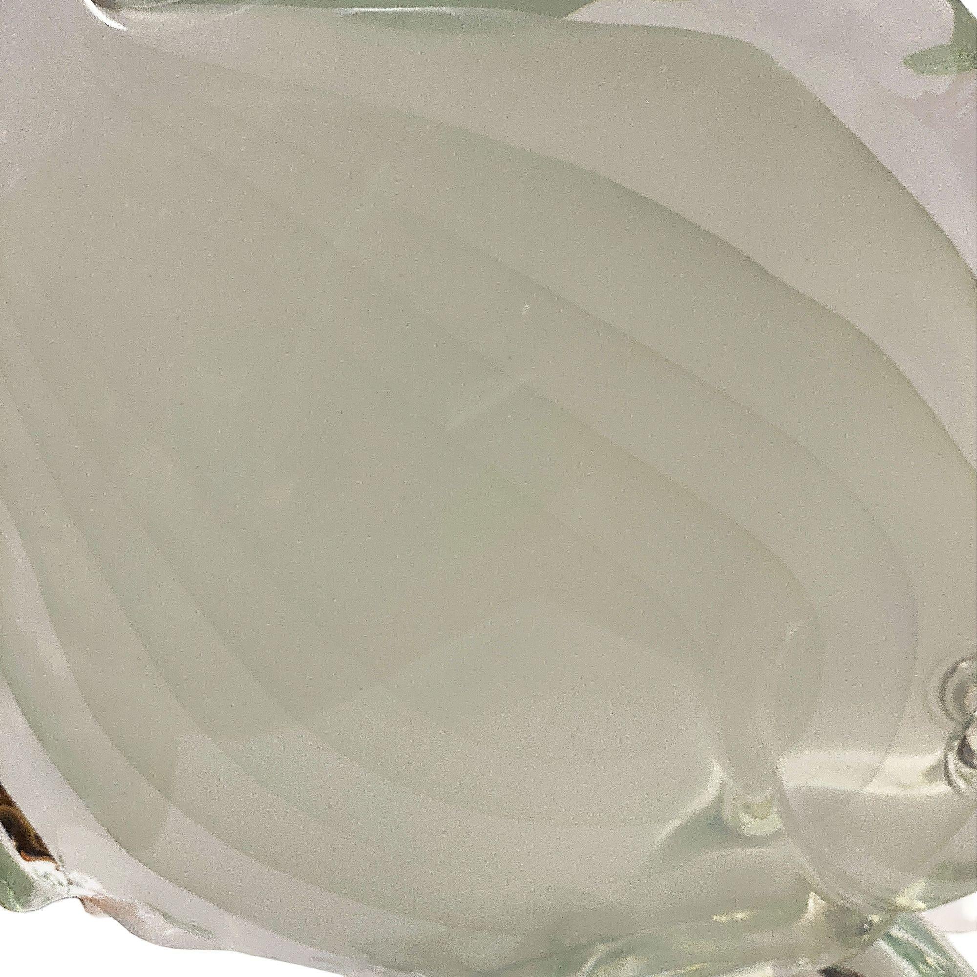 Art Glass Murano Crystal Glass Angel Fish Sculture On Wave by Licio Zanetti For Sale