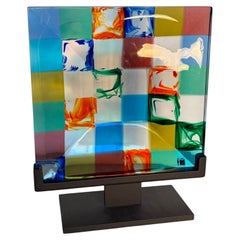 Murano Crystal Sculpture by Carlo Moretti, “Monolite” Series, Signed