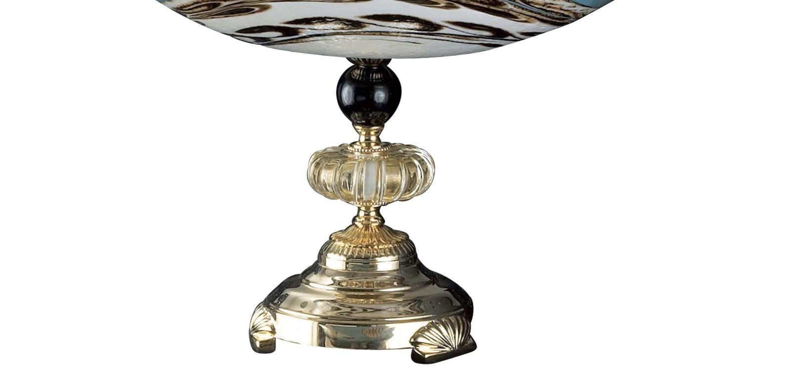 Hand-Crafted Venetian Curved Glass Centerpiece