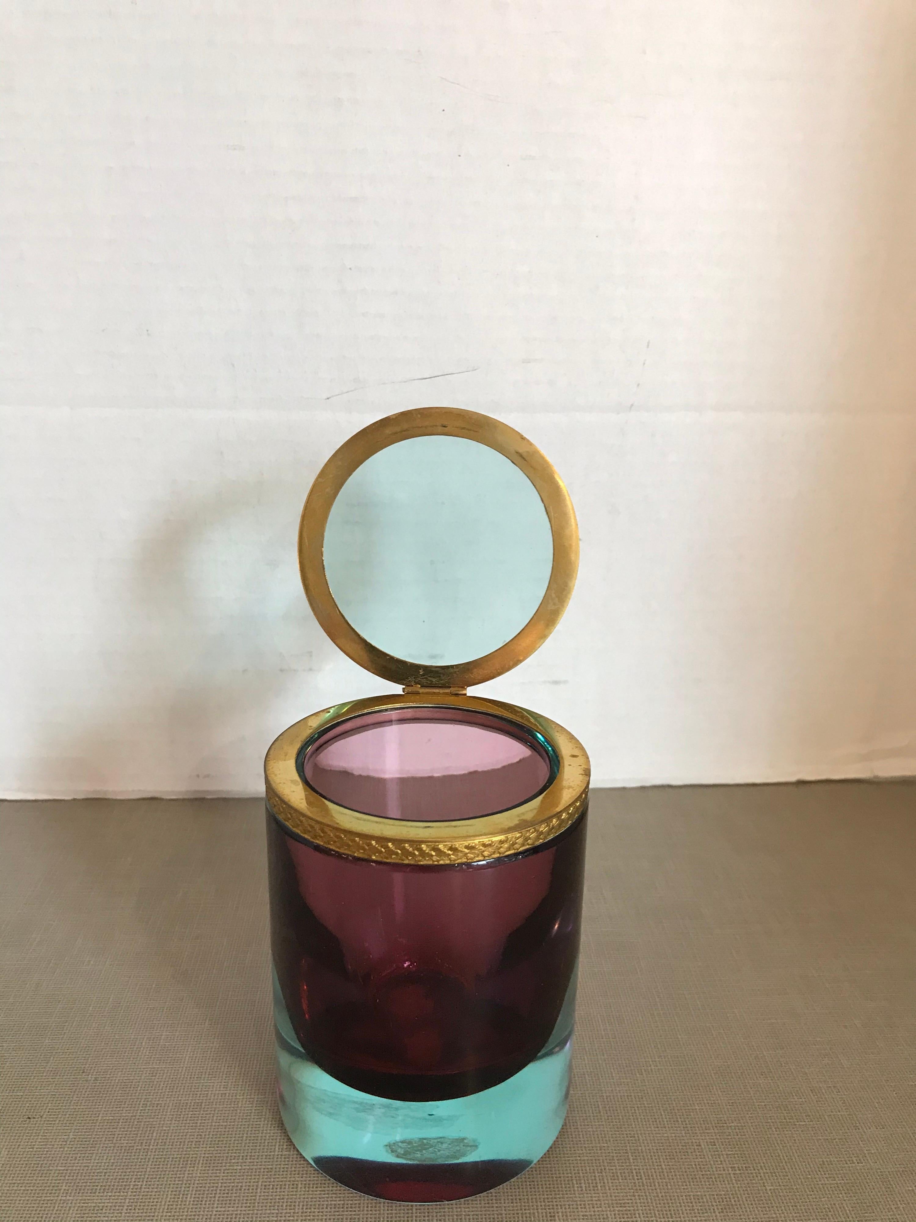 Italian Murano Cylinder Box
