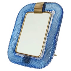 Used Murano Dark Blue Photo Frame by Barovier e Toso - 2 Available