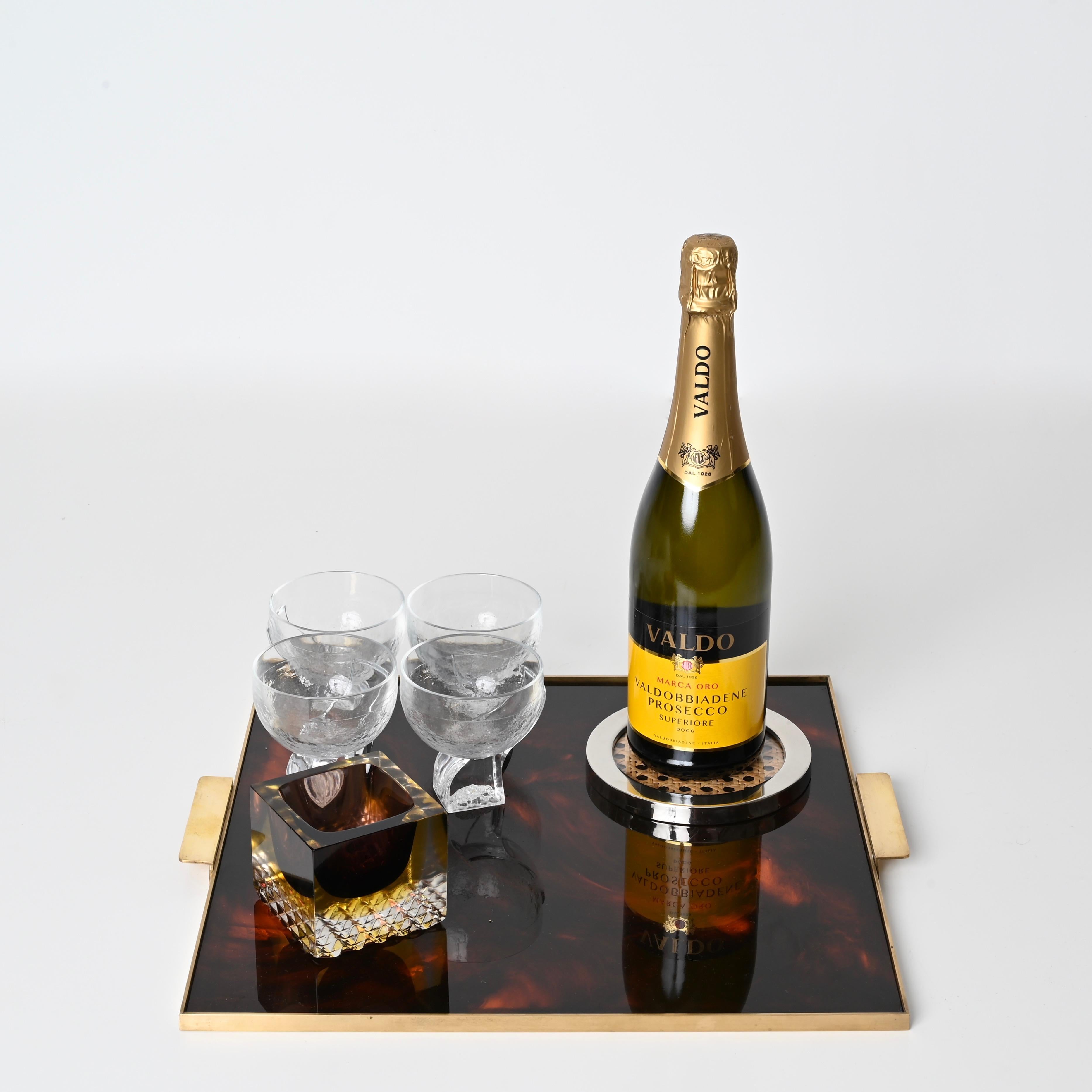 Vetro decorativo di Murano Glass Sommerso Merlot e Giallo, F. Poli Italia, 1960 in vendita 6