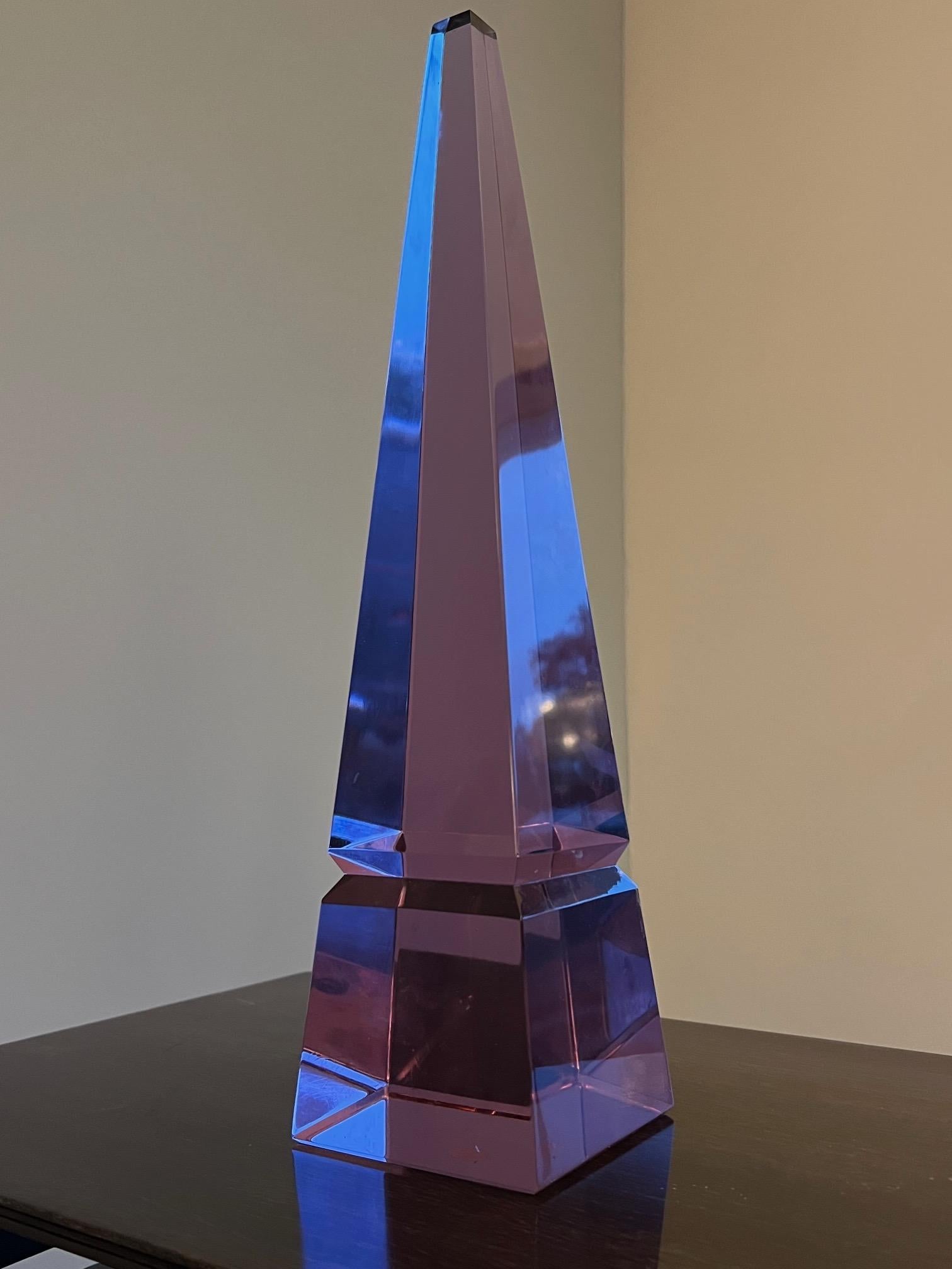 Dekorativer Obelisk aus Muranoglas von Seguso im Angebot 2