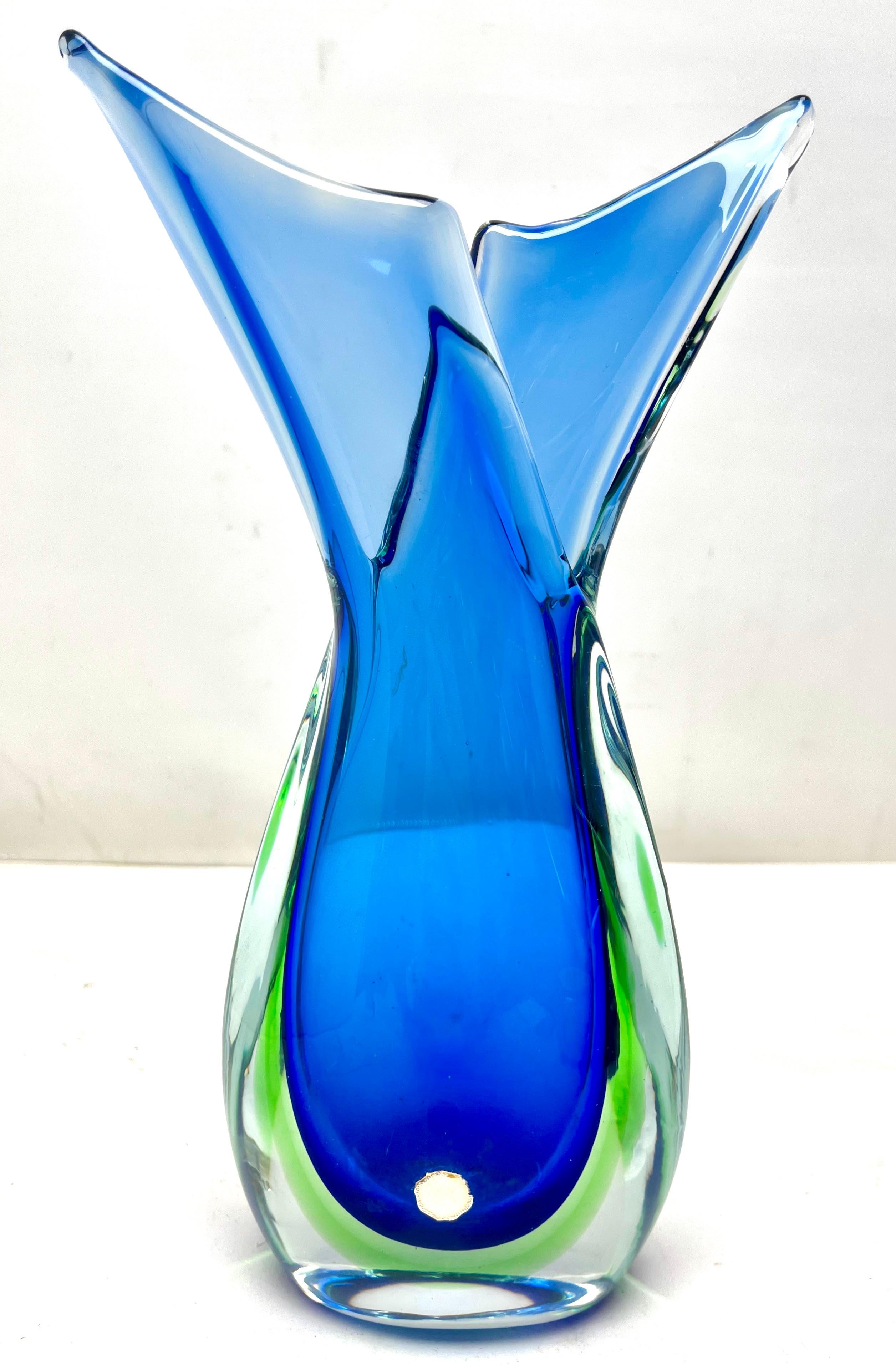 Murano Crystal Designs by Flavio Poli Octegenal vase

This Sommerso design by Flavio Poli was a big hit in the 1950s-1960s. Bright and distinctive, the design is simple, but requires the skilled craftsmanship of Murano.

These items are easily