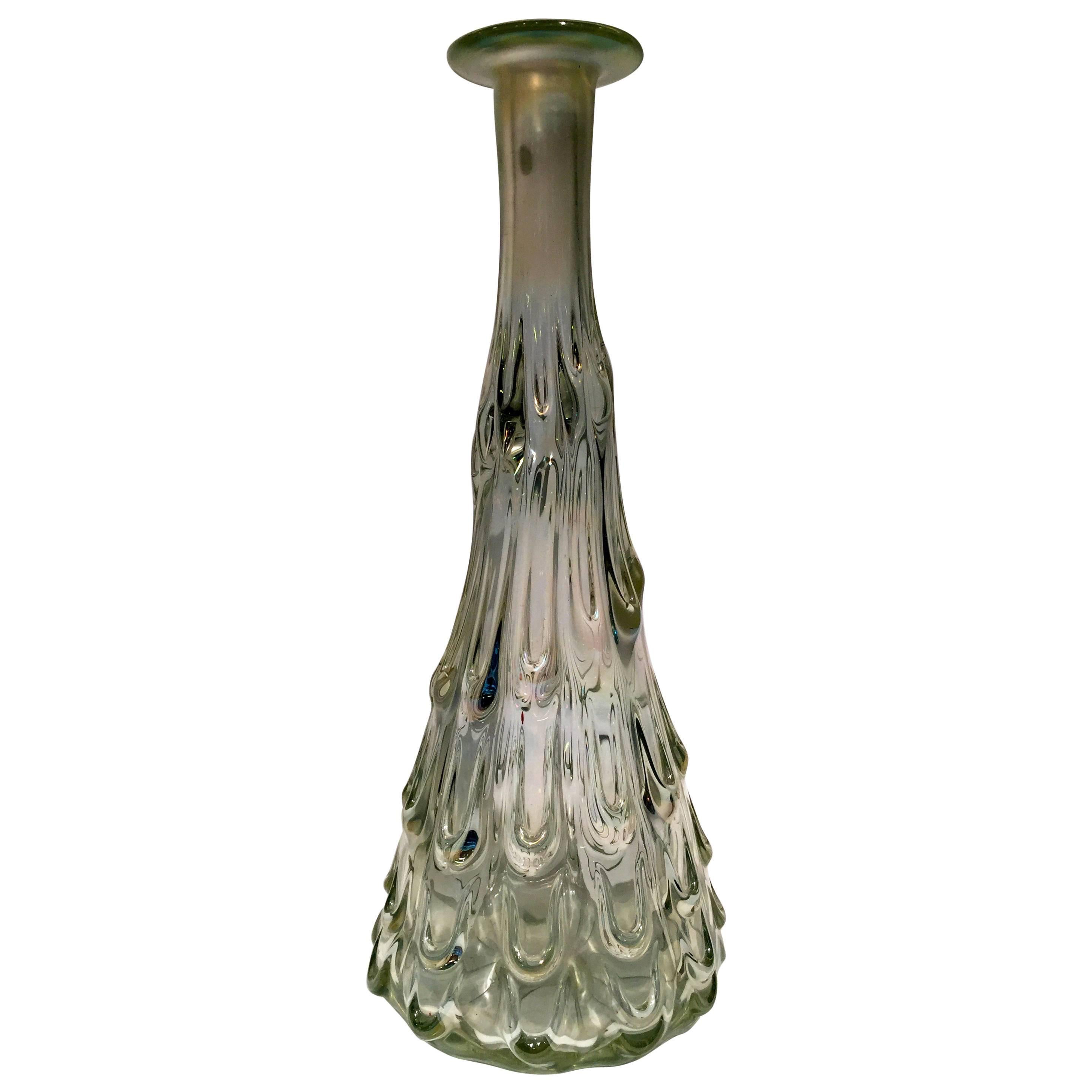 Murano Dino Martens Iridescent Glass Vase, 1950 For Sale