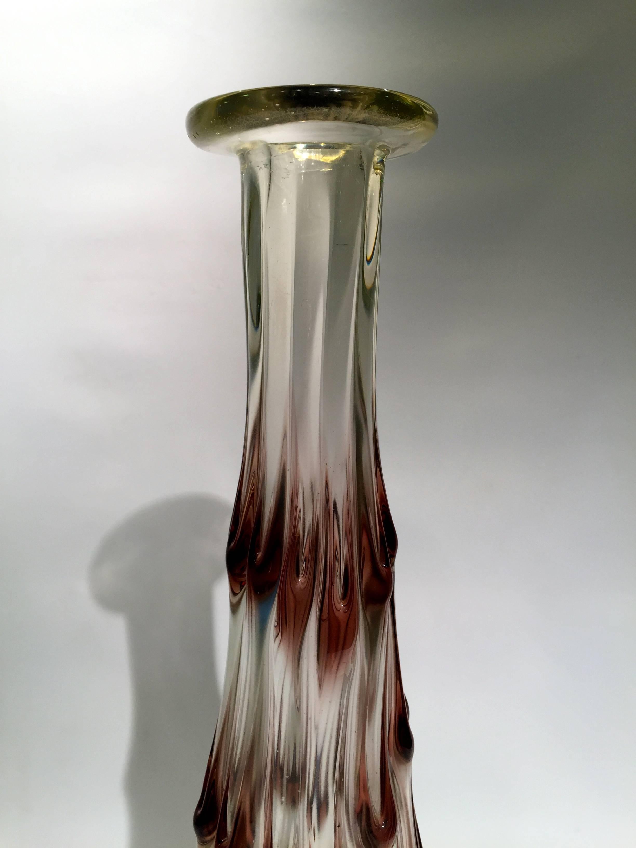 Mid-Century Modern Murano Dino Martens Iridescent Glass Vase, 1950 For Sale