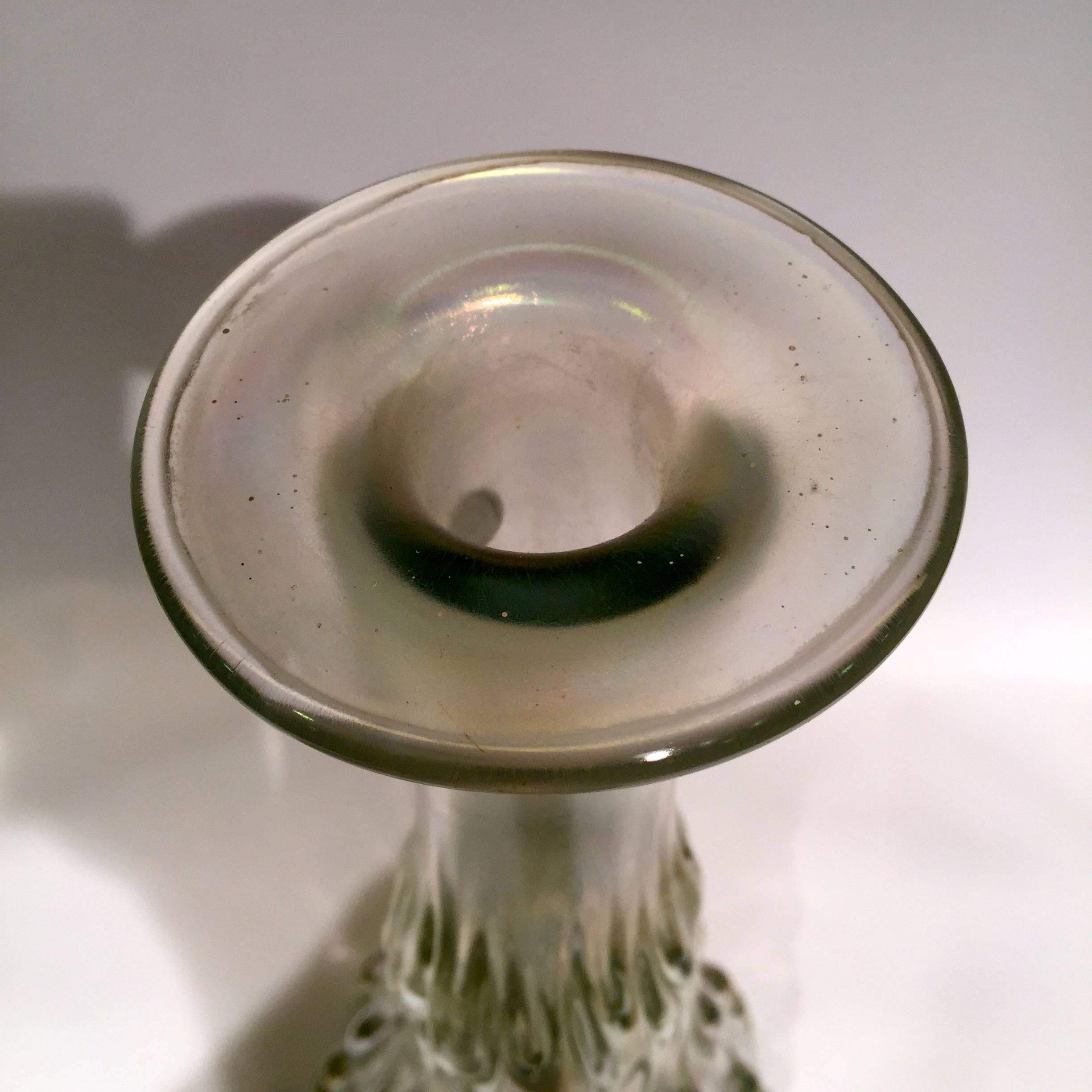 Italian Murano Dino Martens Iridescent Glass Vase, 1950 For Sale