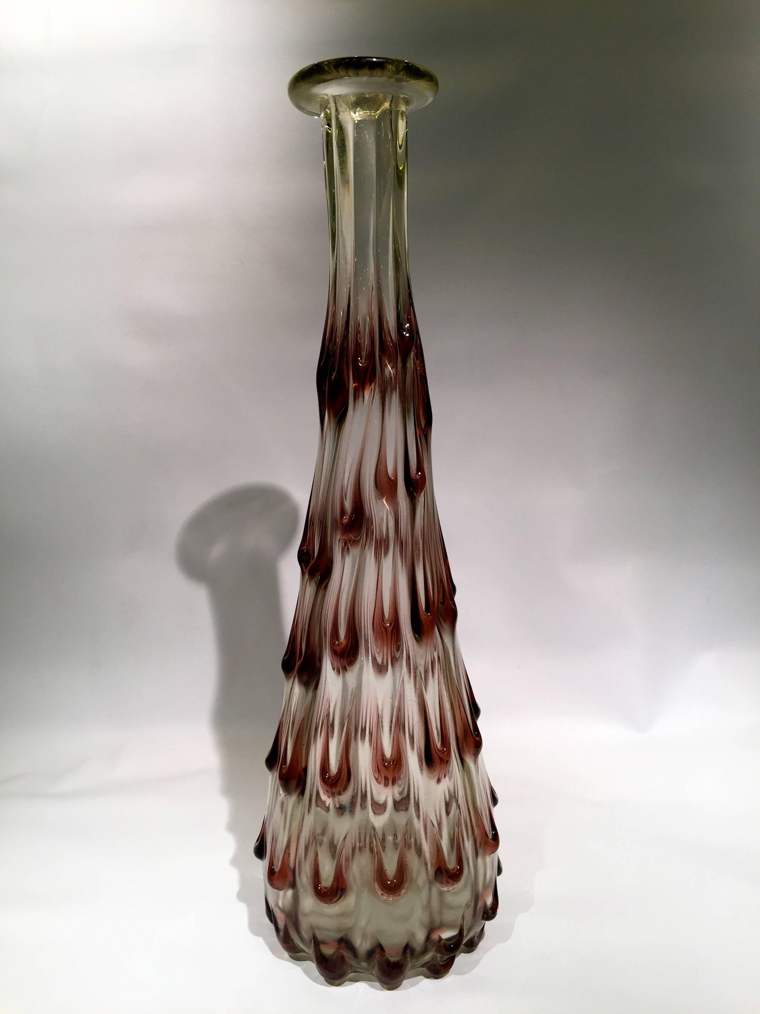 Murano Dino Martens Iridescent Glass Vase, 1950 In Excellent Condition For Sale In Rio de Janeiro, RJ