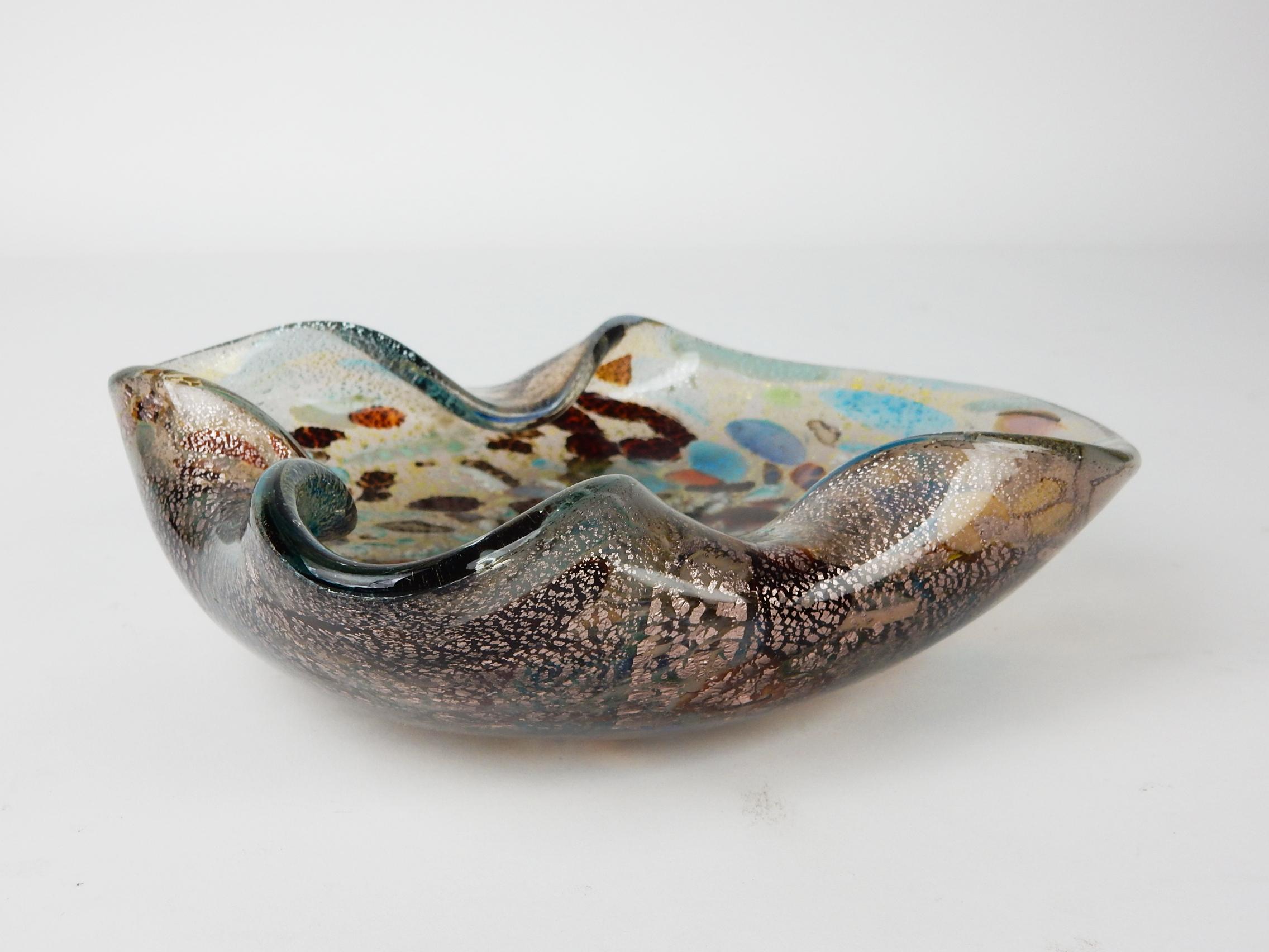 Italian Murano Dino Martens Tutti Frutti Art Glass Bowl Ashtray