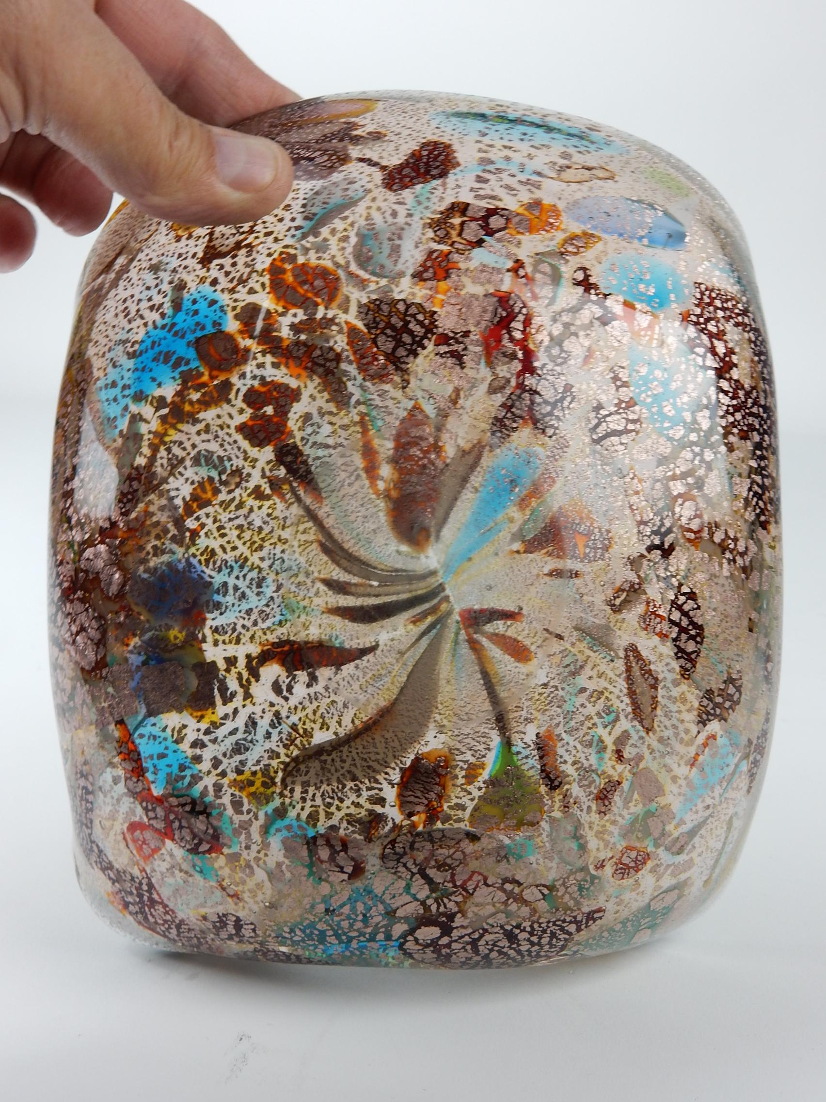 20th Century Murano Dino Martens Tutti Frutti Art Glass Bowl Ashtray