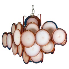 Murano Disc Chandelier Attributed to Vistosi, 1970s