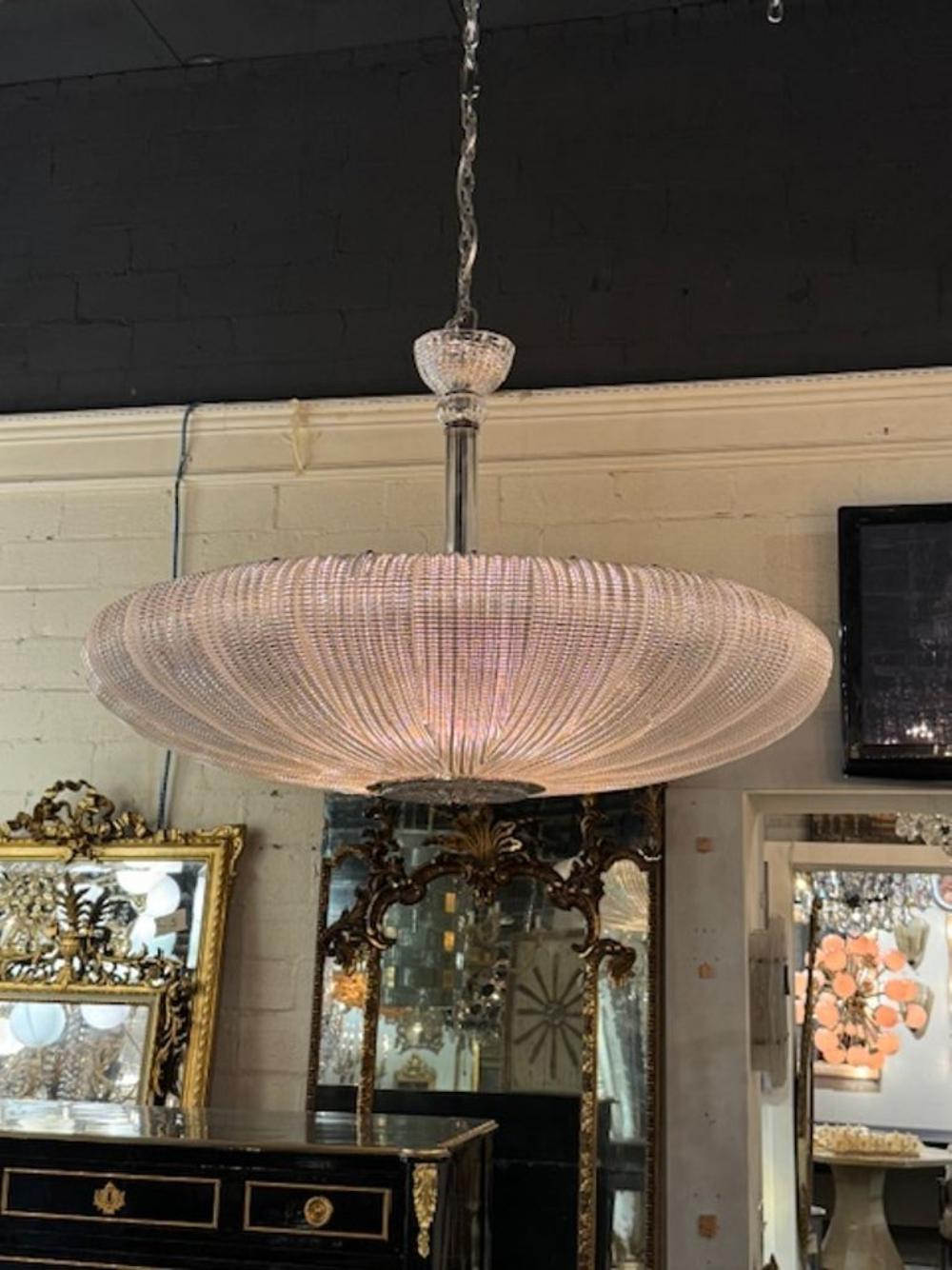 Lampadario a disco di Murano In condizioni buone in vendita a Dallas, TX