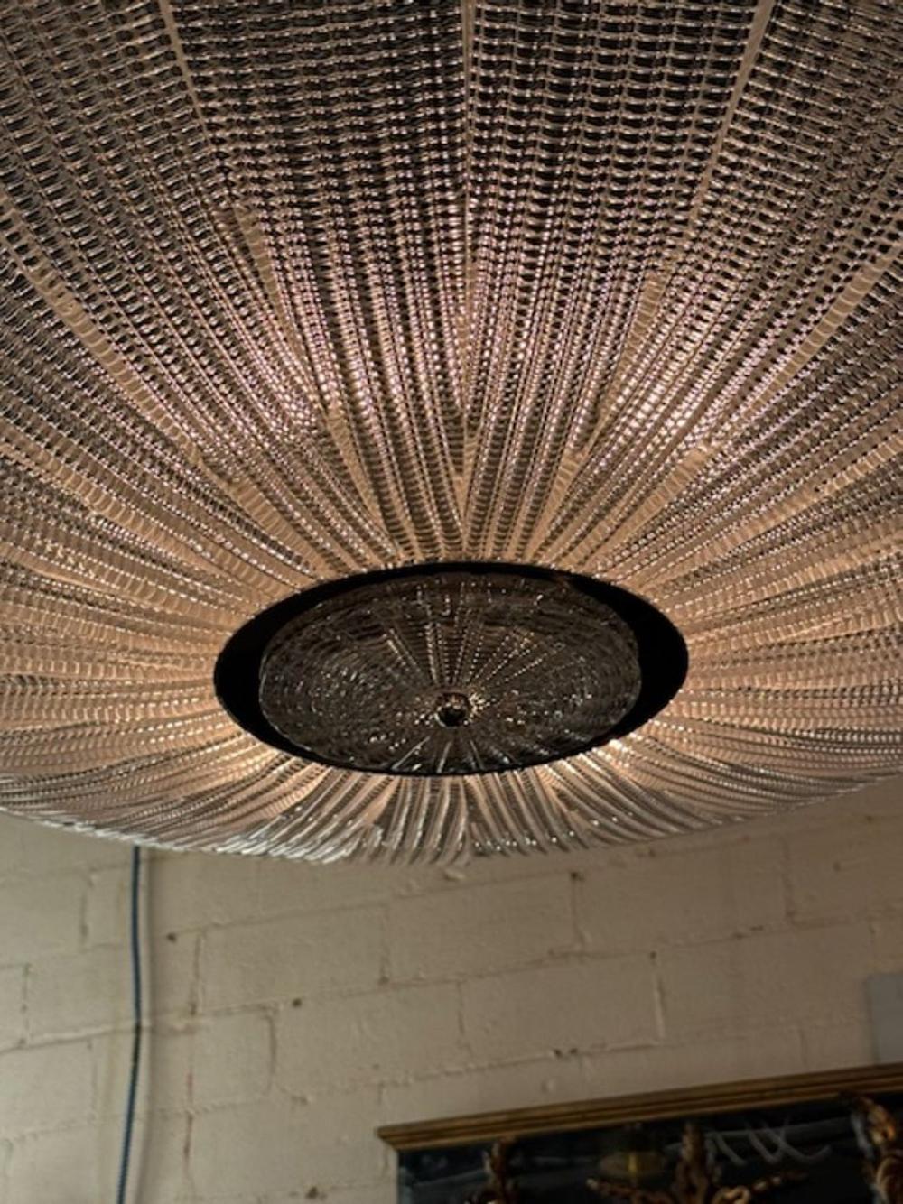 XXI secolo e contemporaneo Lampadario a disco di Murano in vendita