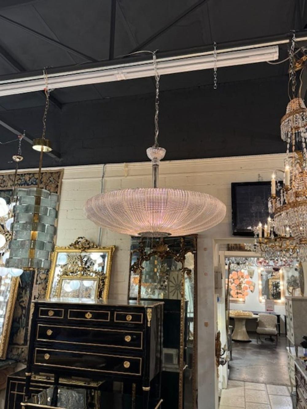 Lampadario a disco di Murano in vendita 1