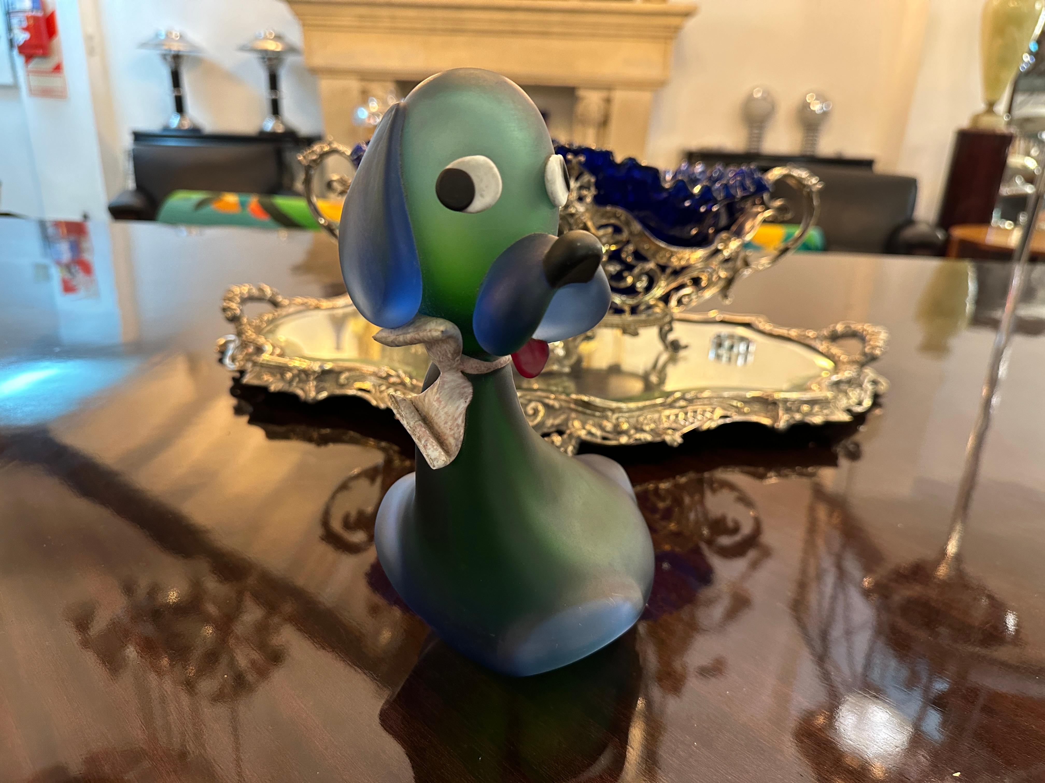 Murano Dog, 1940, Italian - Label : Artistic Vetro Murano Made in italy For Sale 8