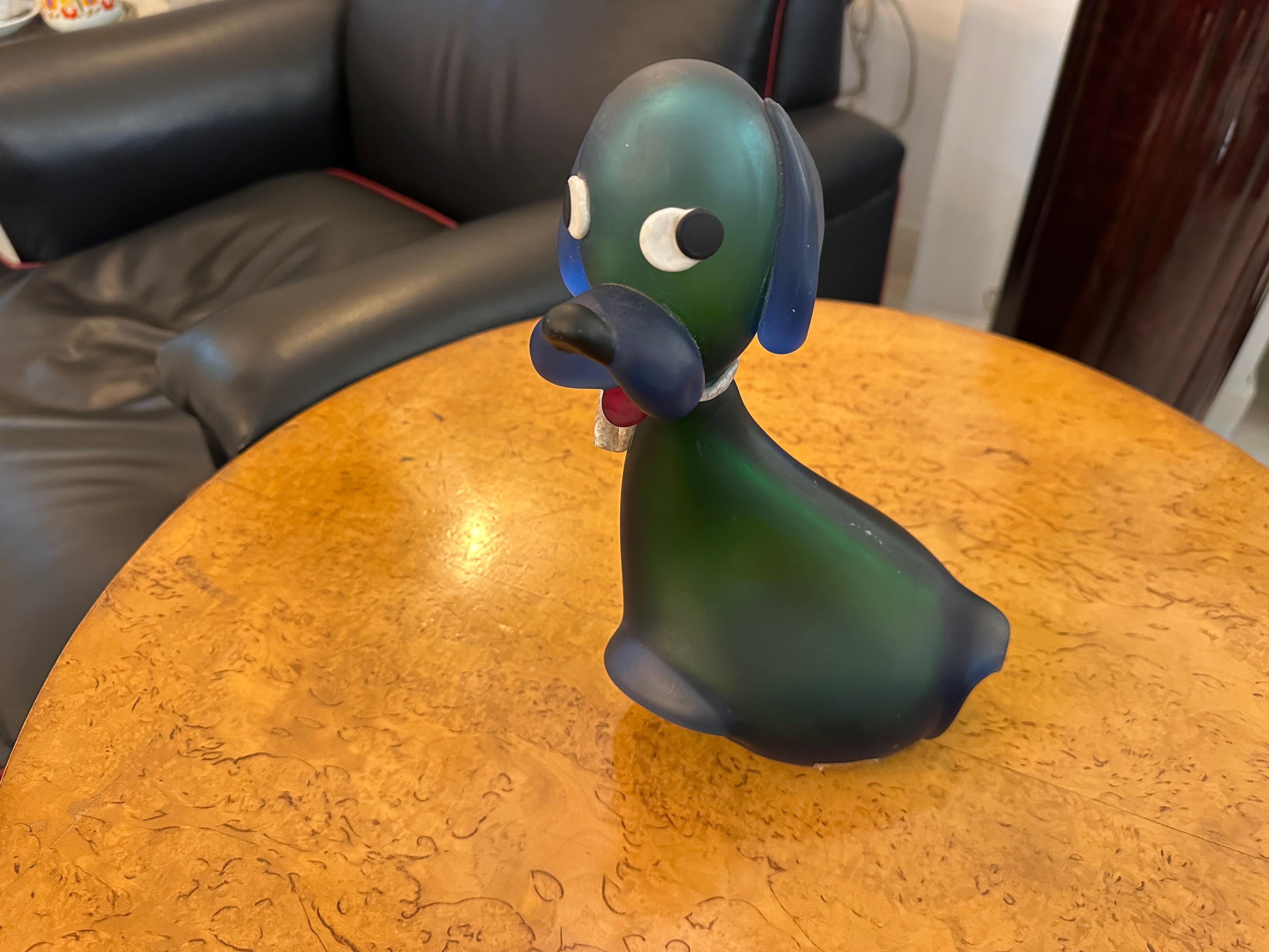 Murano Dog, 1940, Italian - Label : Artistic Vetro Murano Made in italy For Sale 1