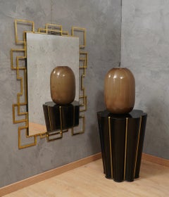 Mid-Century Modern Murano Glass Vase, Dove Gray and White, Italy