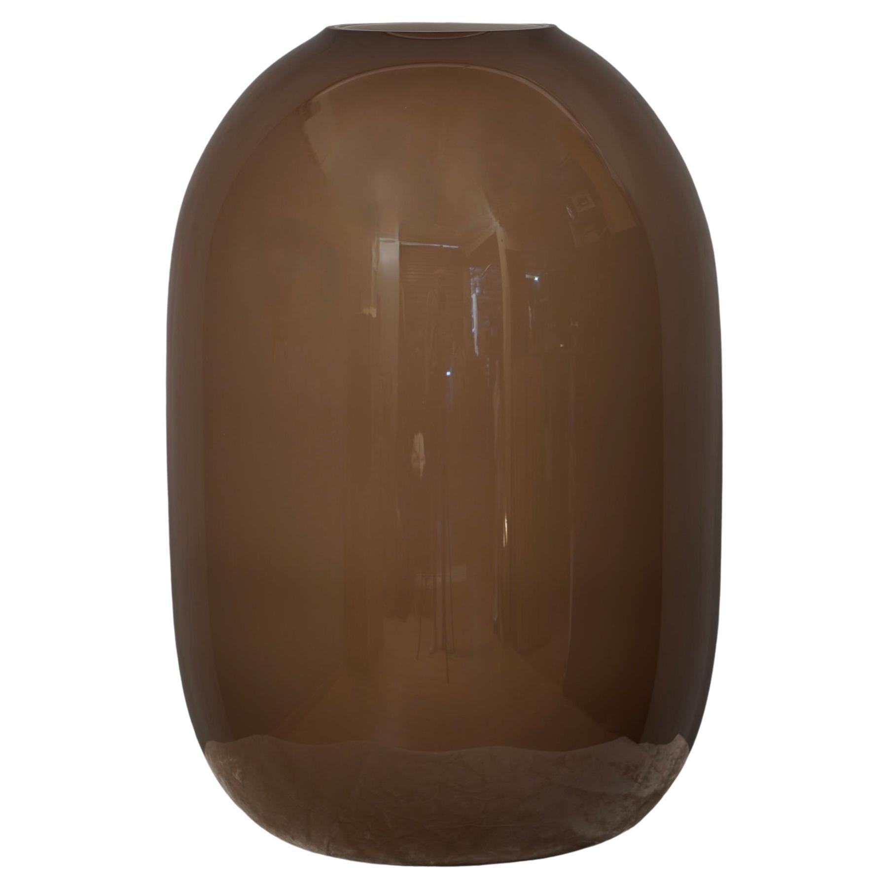 Jarrón de cristal de Murano gris paloma y blanco, 1950 en venta