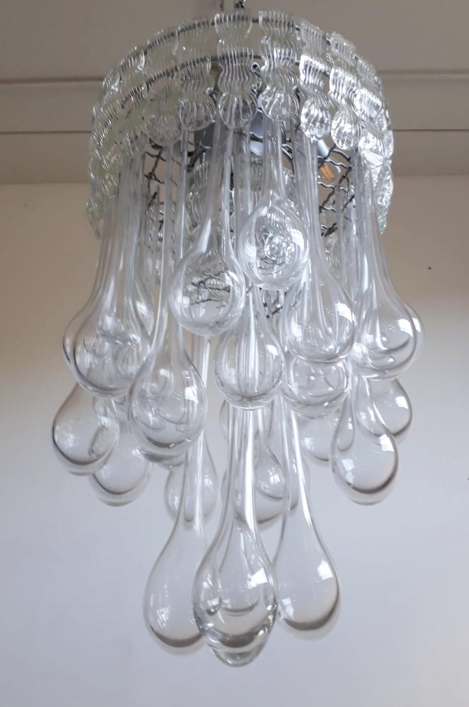 Mid-Century Modern Murano Droplets Flushmounts, 4 Available For Sale