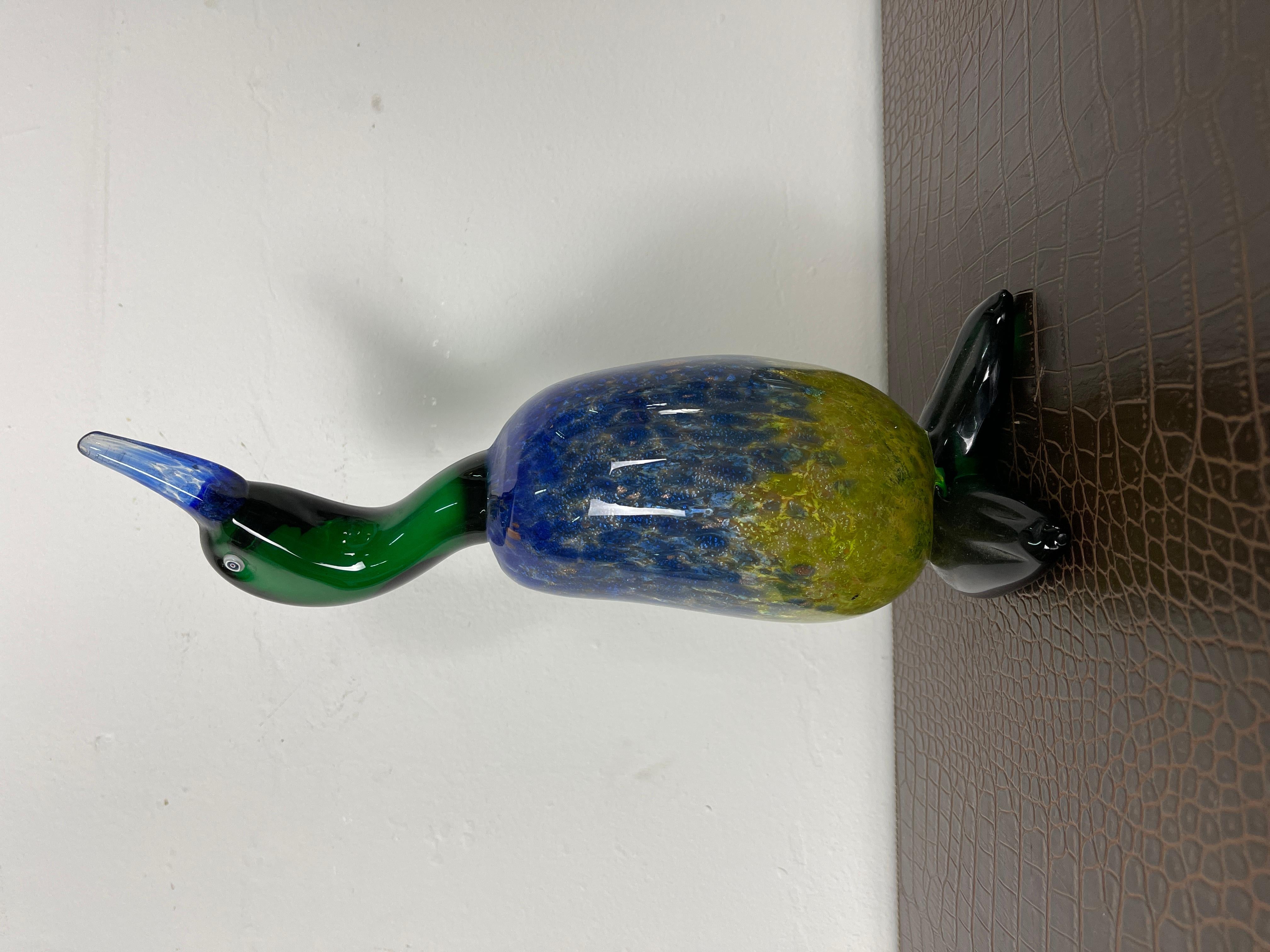 Murano glass duck by the master glassmaker Franco Moretti, available in 2 colors.