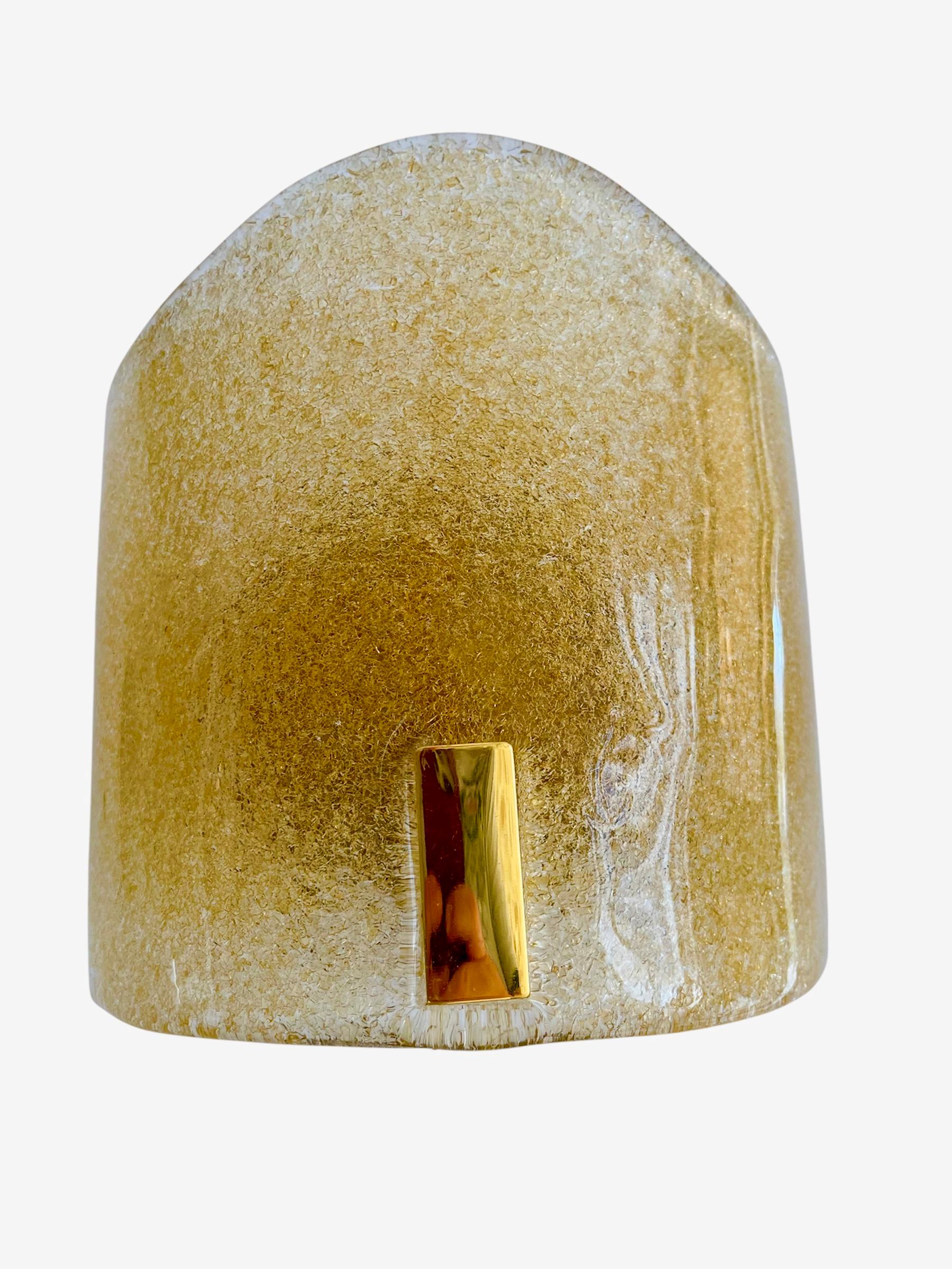 Italian Murano Due wall lighting 24 ct Gilt gold 6 units , Italy 1990 For Sale