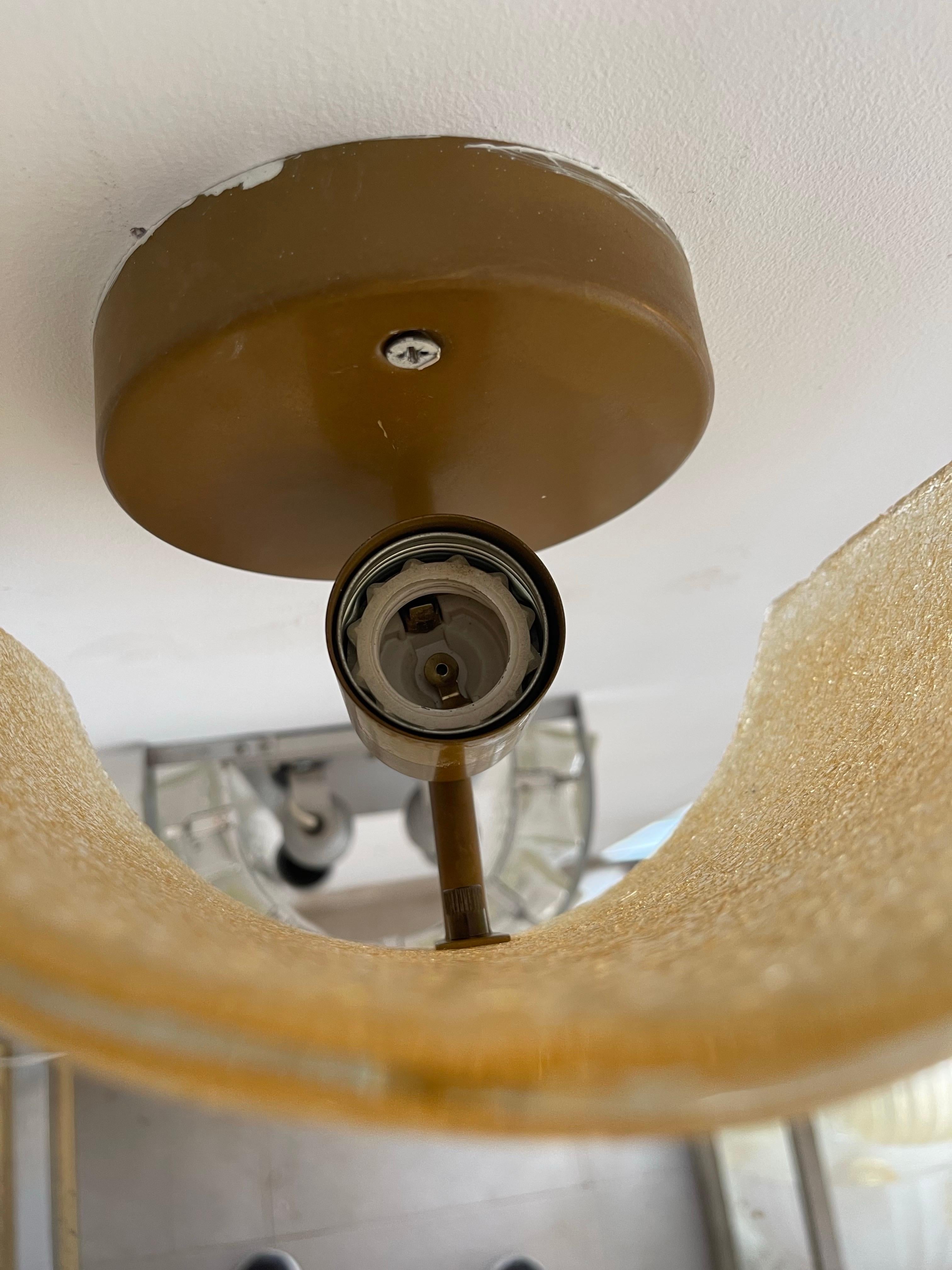 Post-Modern Murano Due wall lighting 24 ct Gilt gold , Italy 1990 For Sale