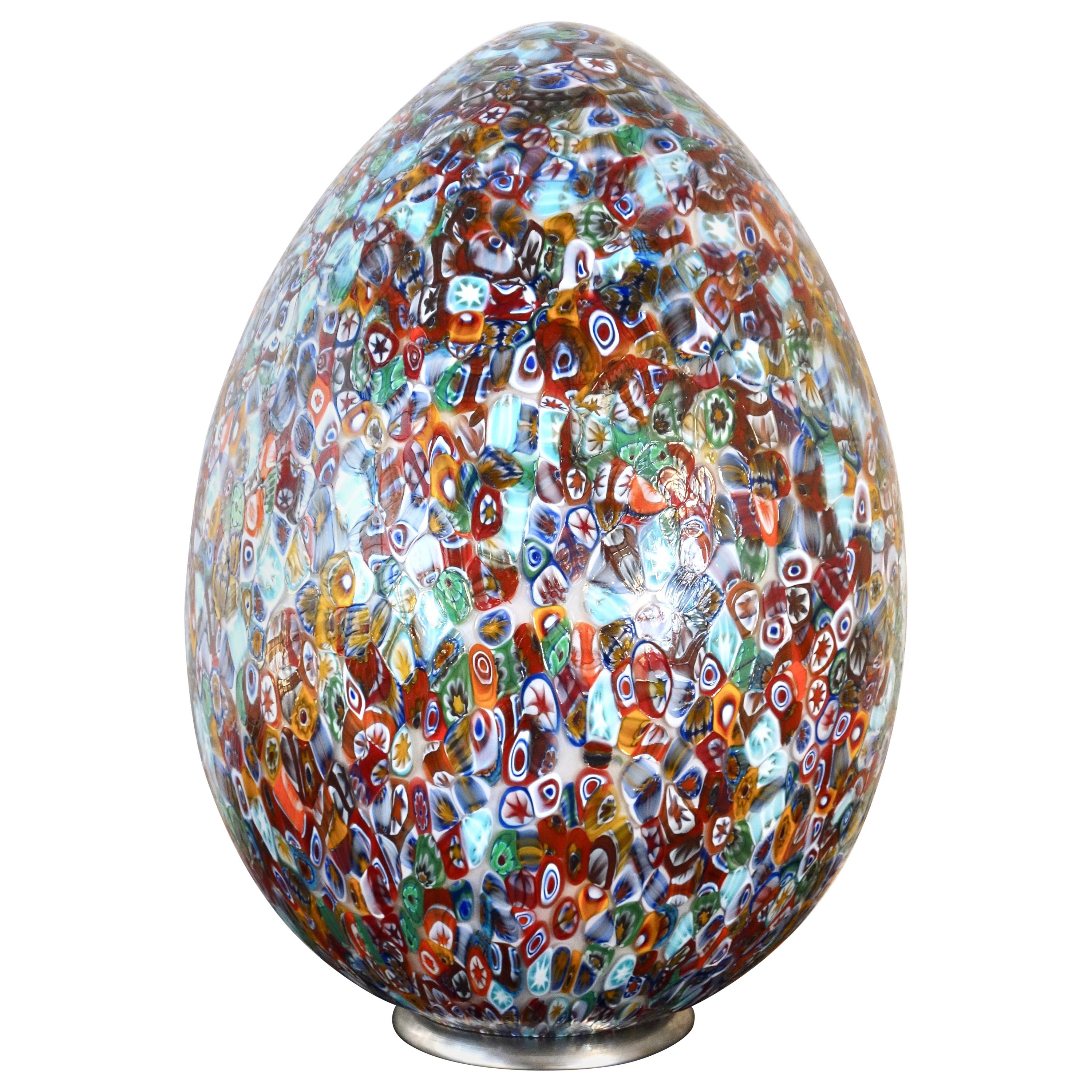 Murano Egg Lamp Murrine Contemporary, Italy