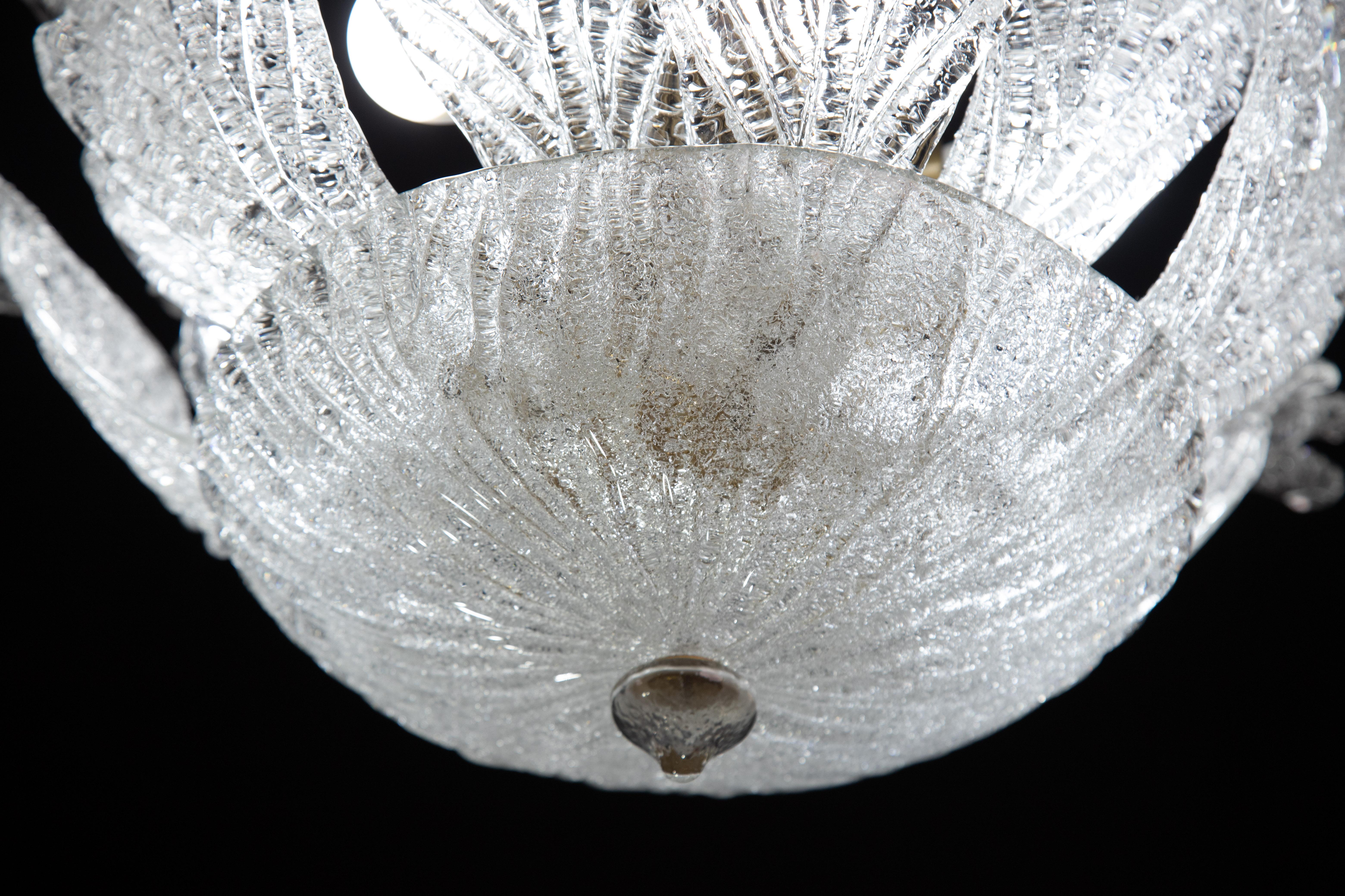Late 20th Century Murano Elegant Vintage Chandelier, 1970s For Sale